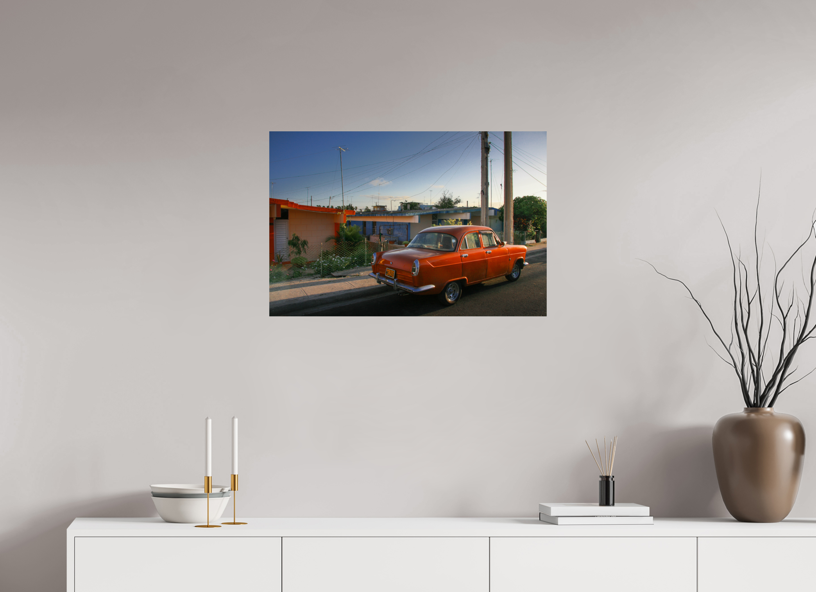 75 x 50 cm, ChromaLuxe HD Metal Print '56 Ford Consul