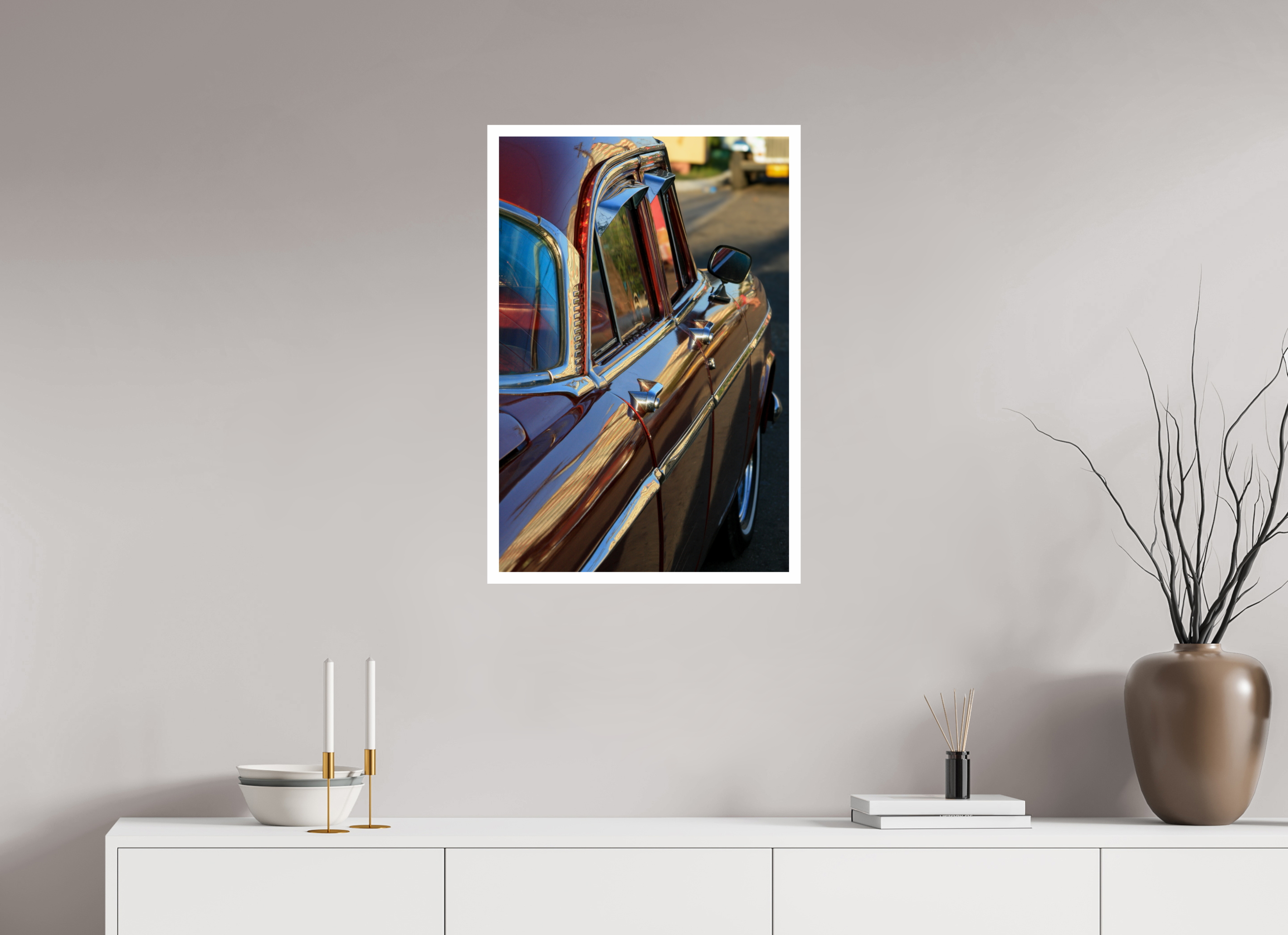 50 x 75 cm, Photo Print On Crystal DP II '56 Chevy Bel Air