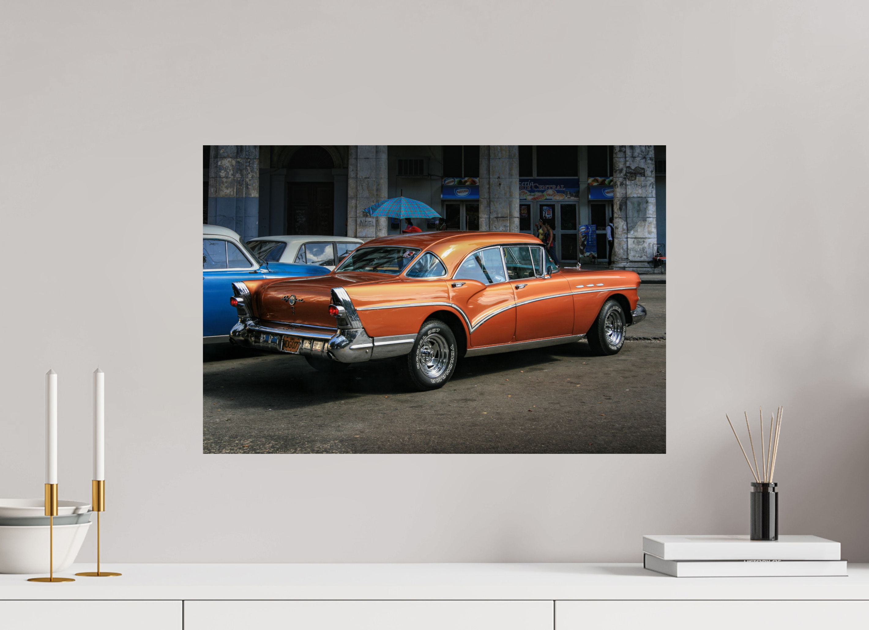 60 x 40 cm, ChromaLuxe HD Metal Print '57 Buick Special