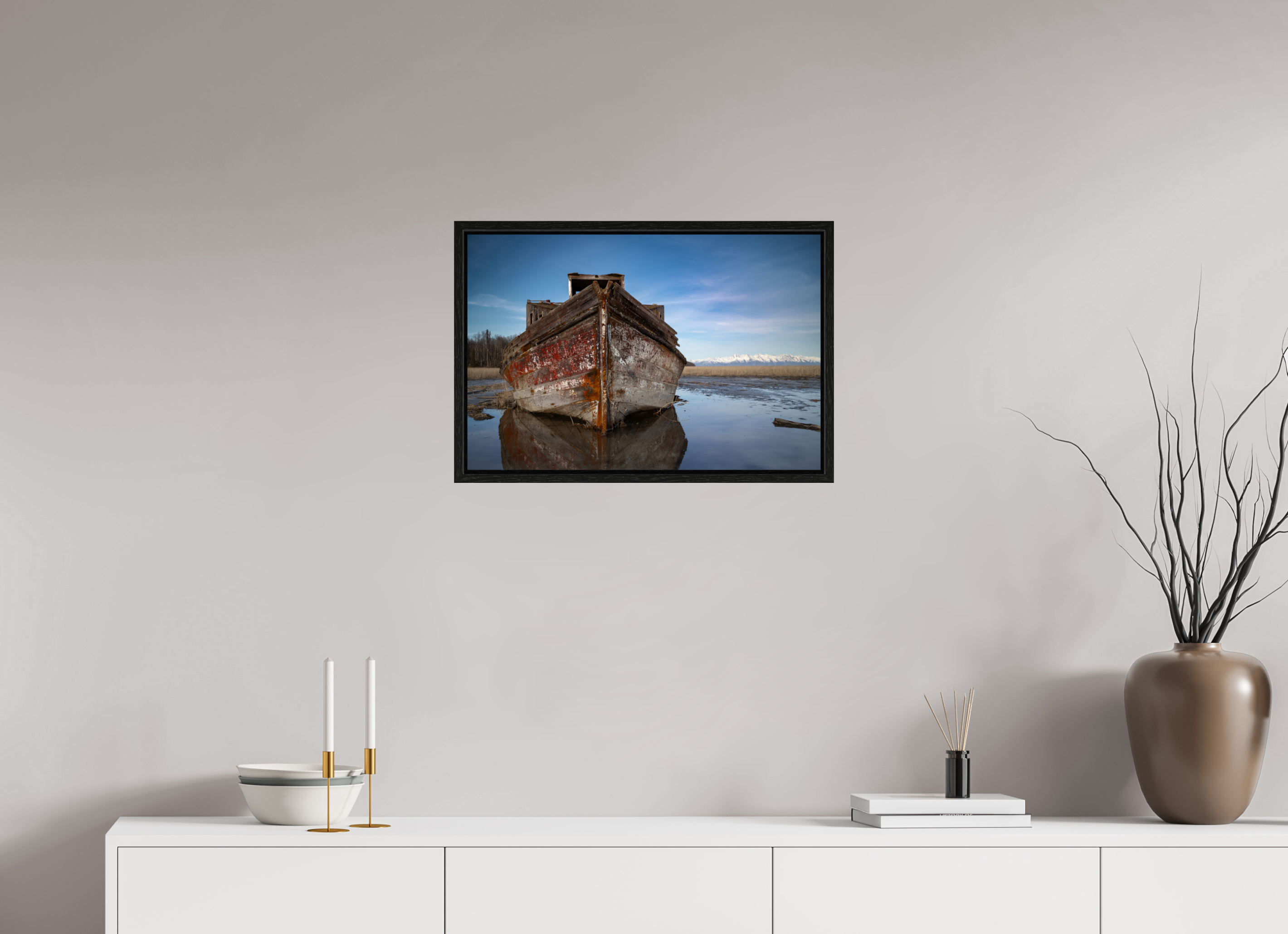 60 x 40 cm, Floater Frame Stranded II