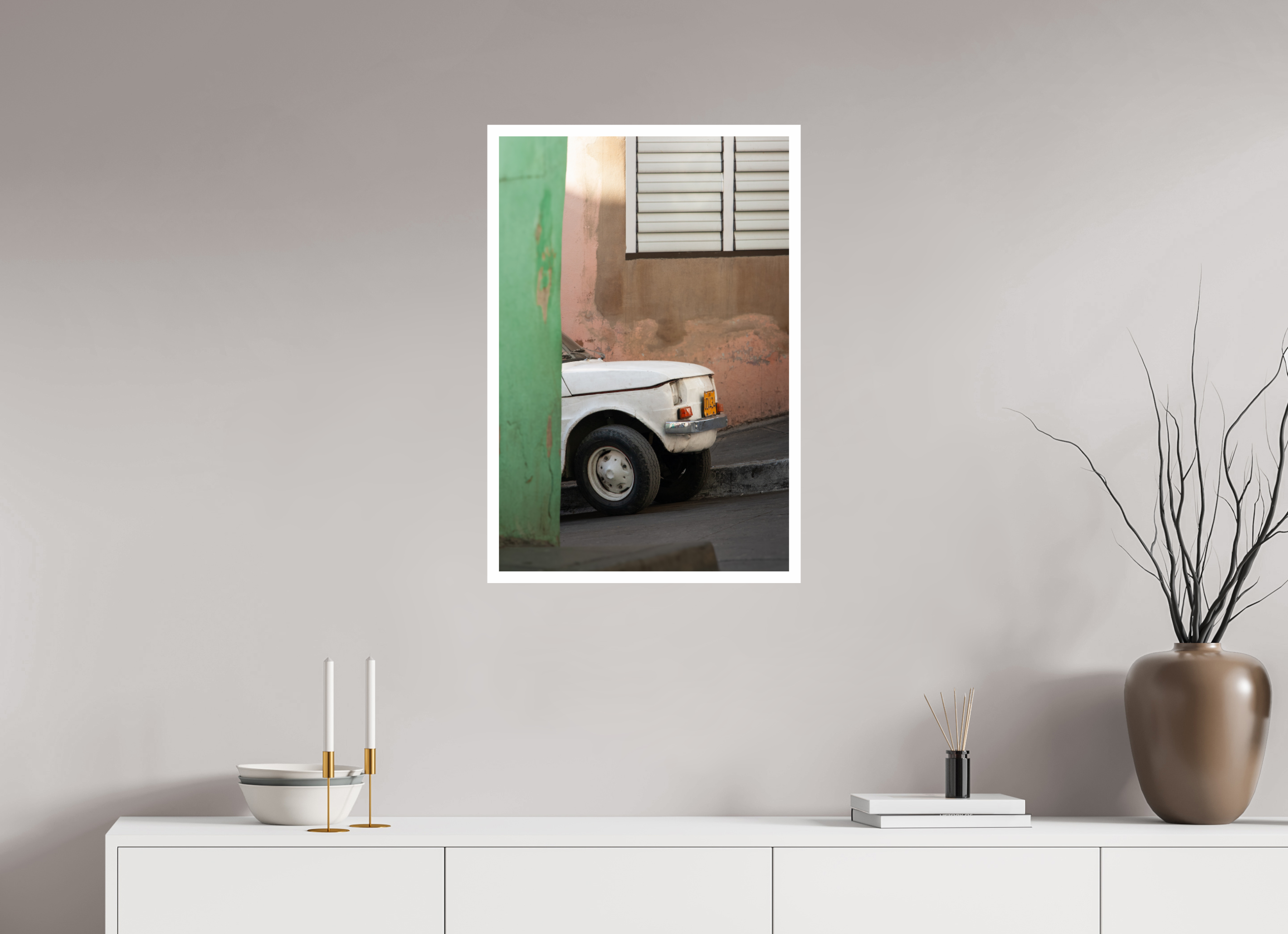 50 x 75 cm, Photo Print On Crystal DP II Fiat 125p