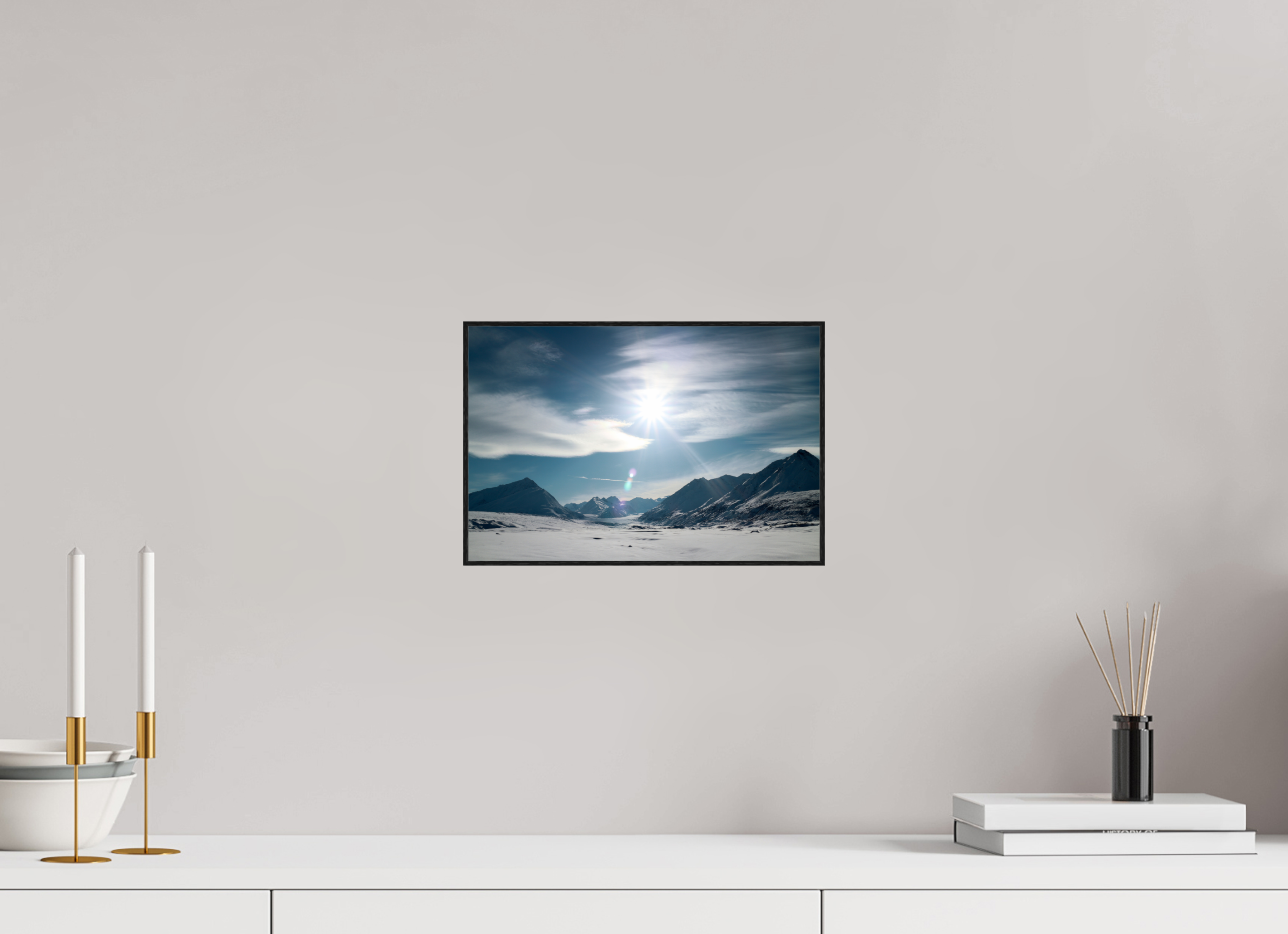 30 x 20 cm, Solid Wood ArtBox Alaskan Mountain Pass