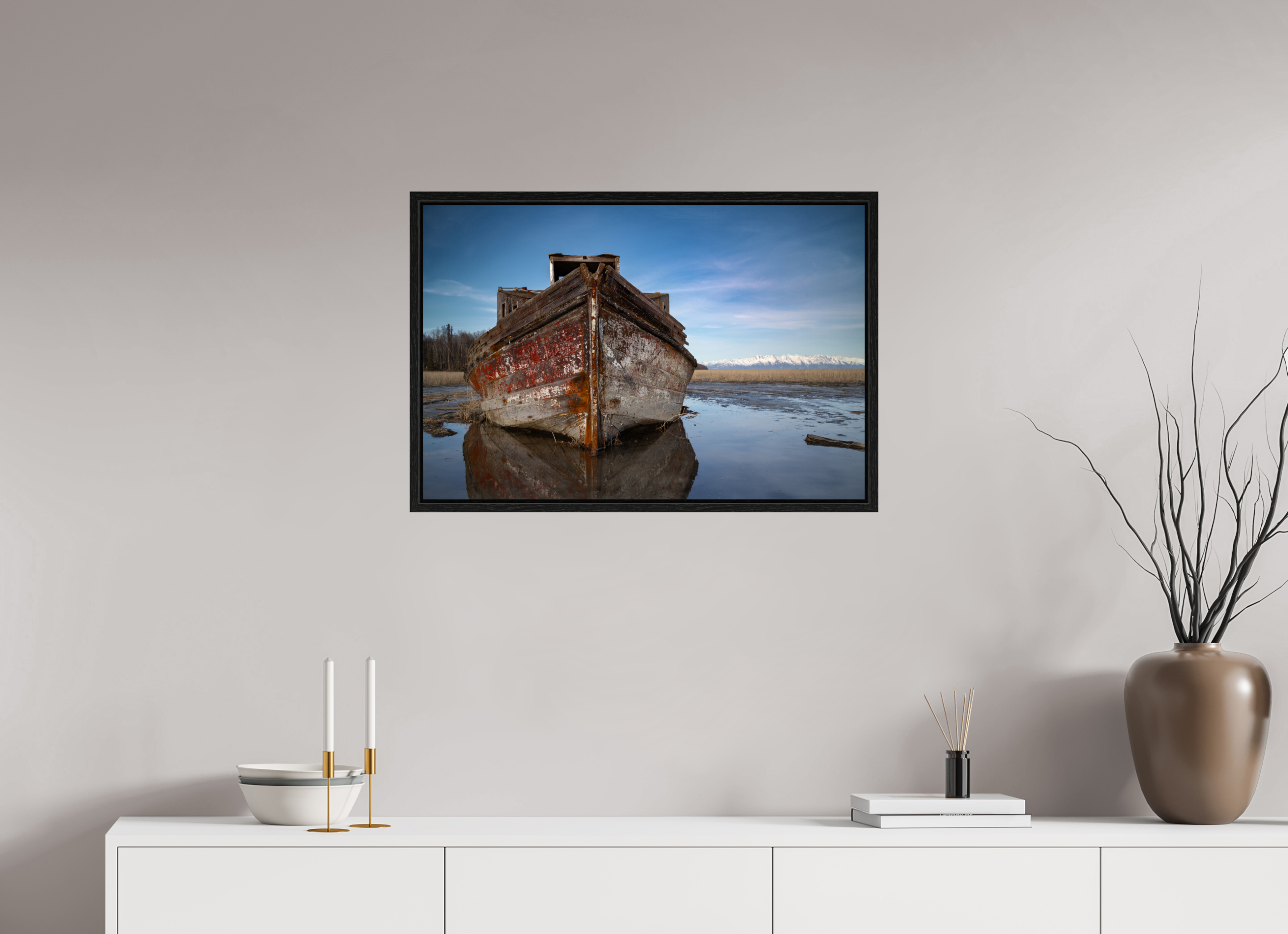 75 x 50 cm, Floater Frame Stranded II