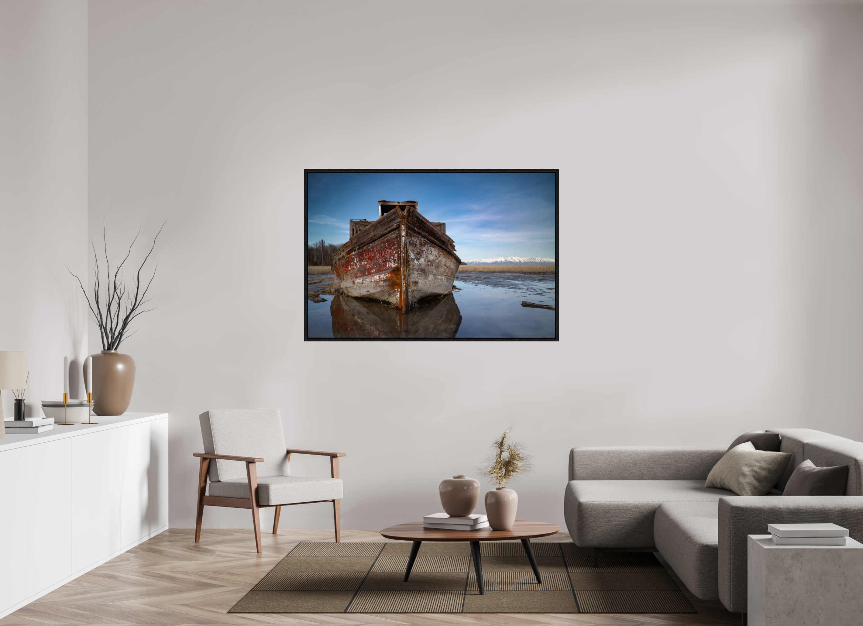 150 x 100 cm, Floater Frame Stranded II