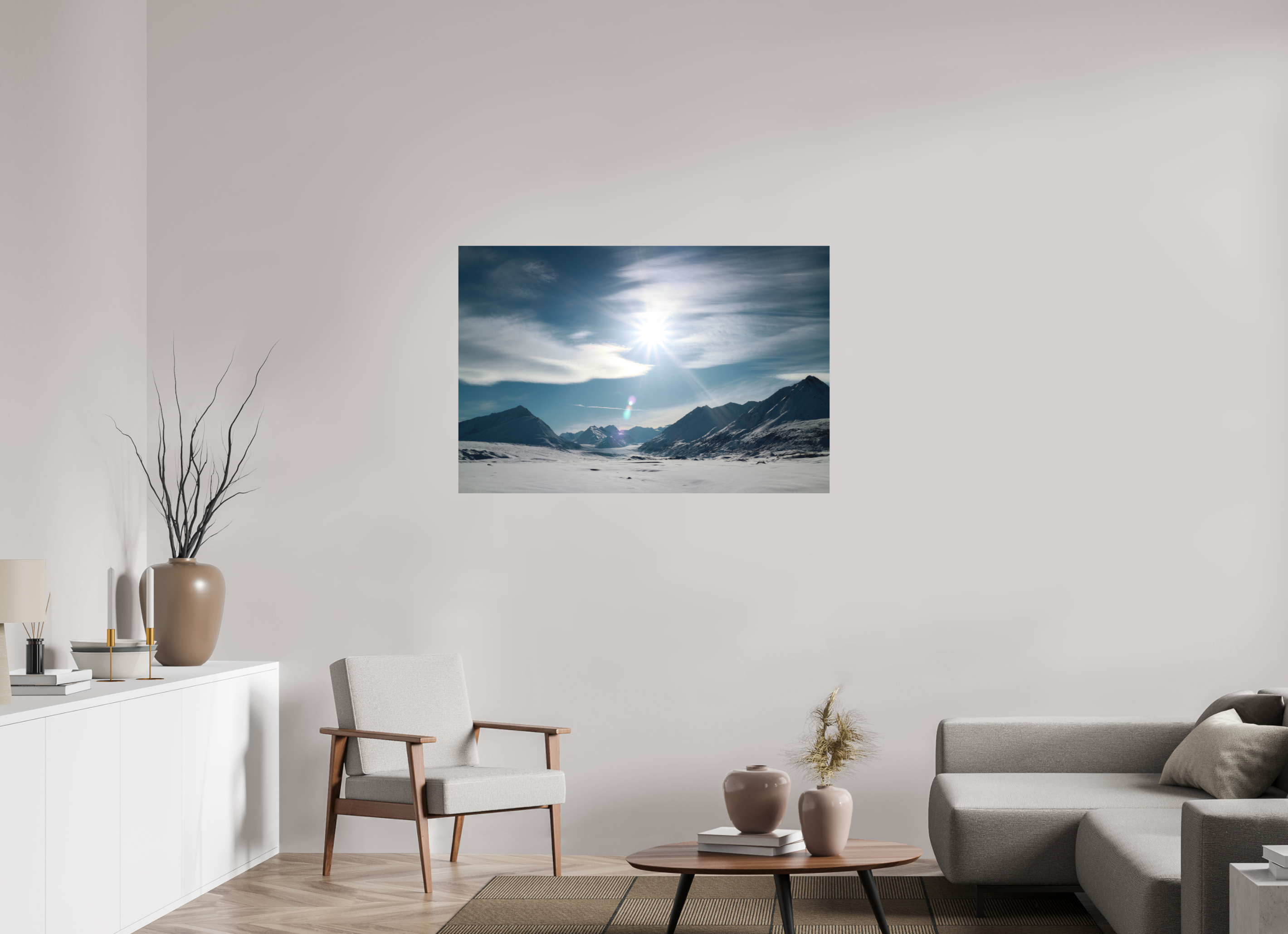 120 x 80 cm, Print on Aluminum Dibond Alaskan Mountain Pass