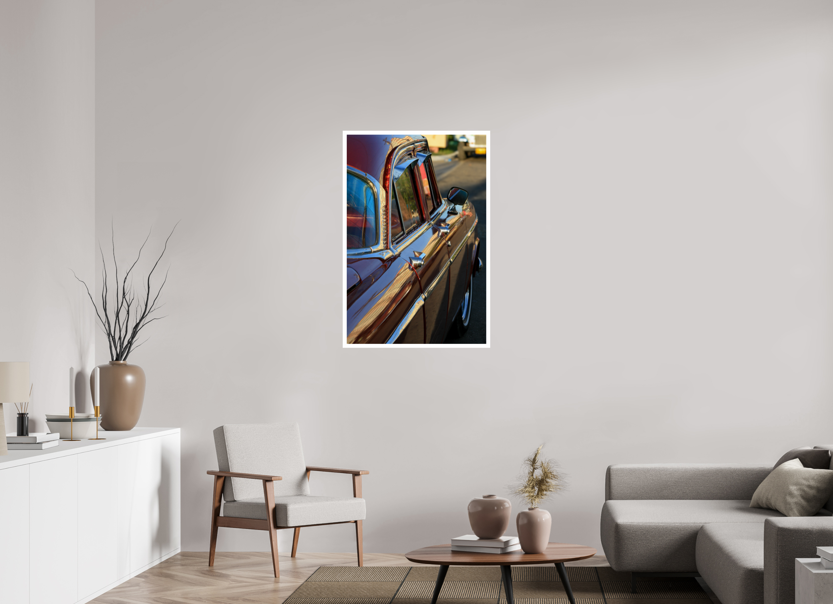 70 x 105 cm, Photo Print On Crystal DP II '56 Chevy Bel Air