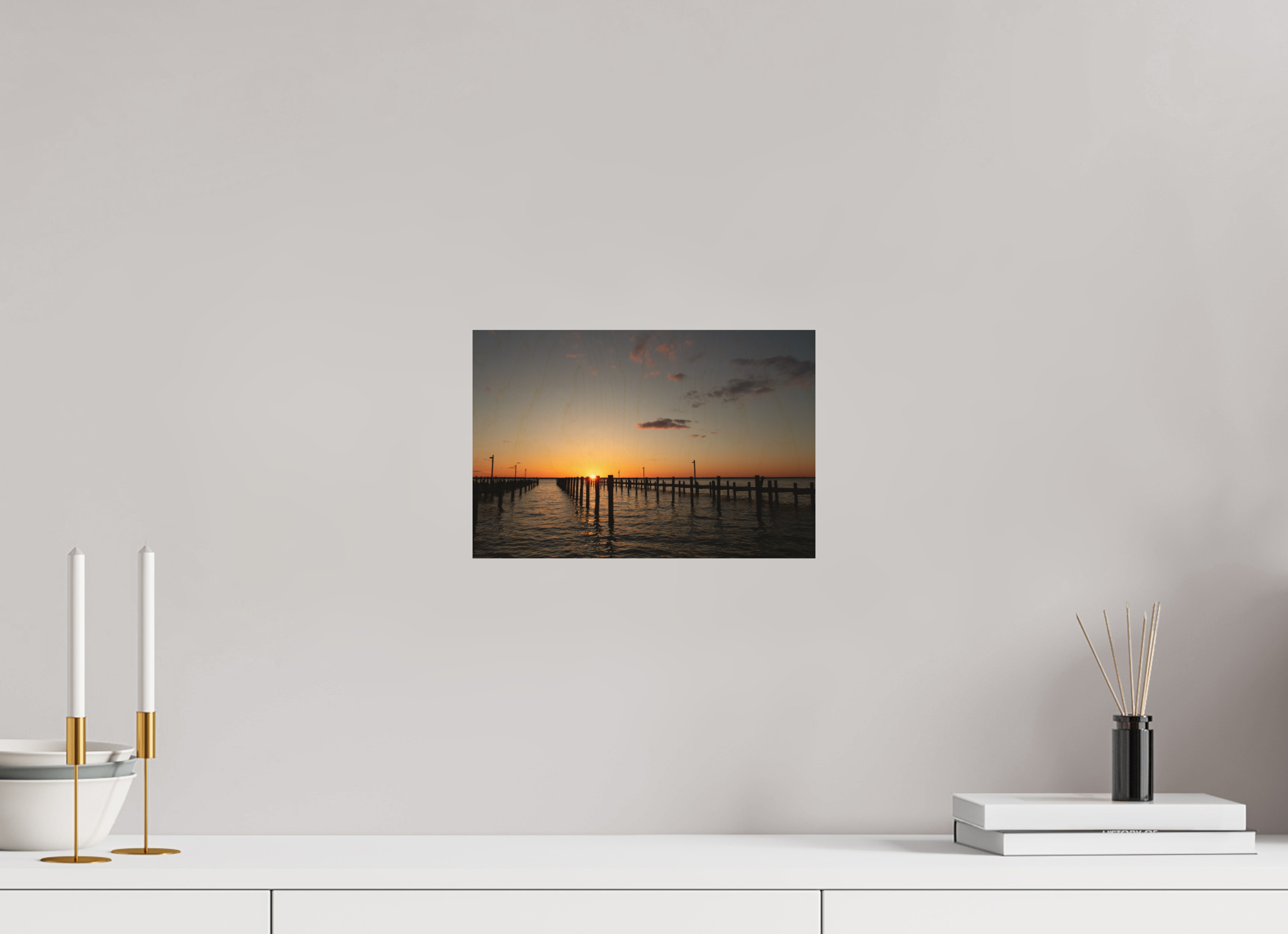 30 x 20 cm, Direct to Wood Print Sunset