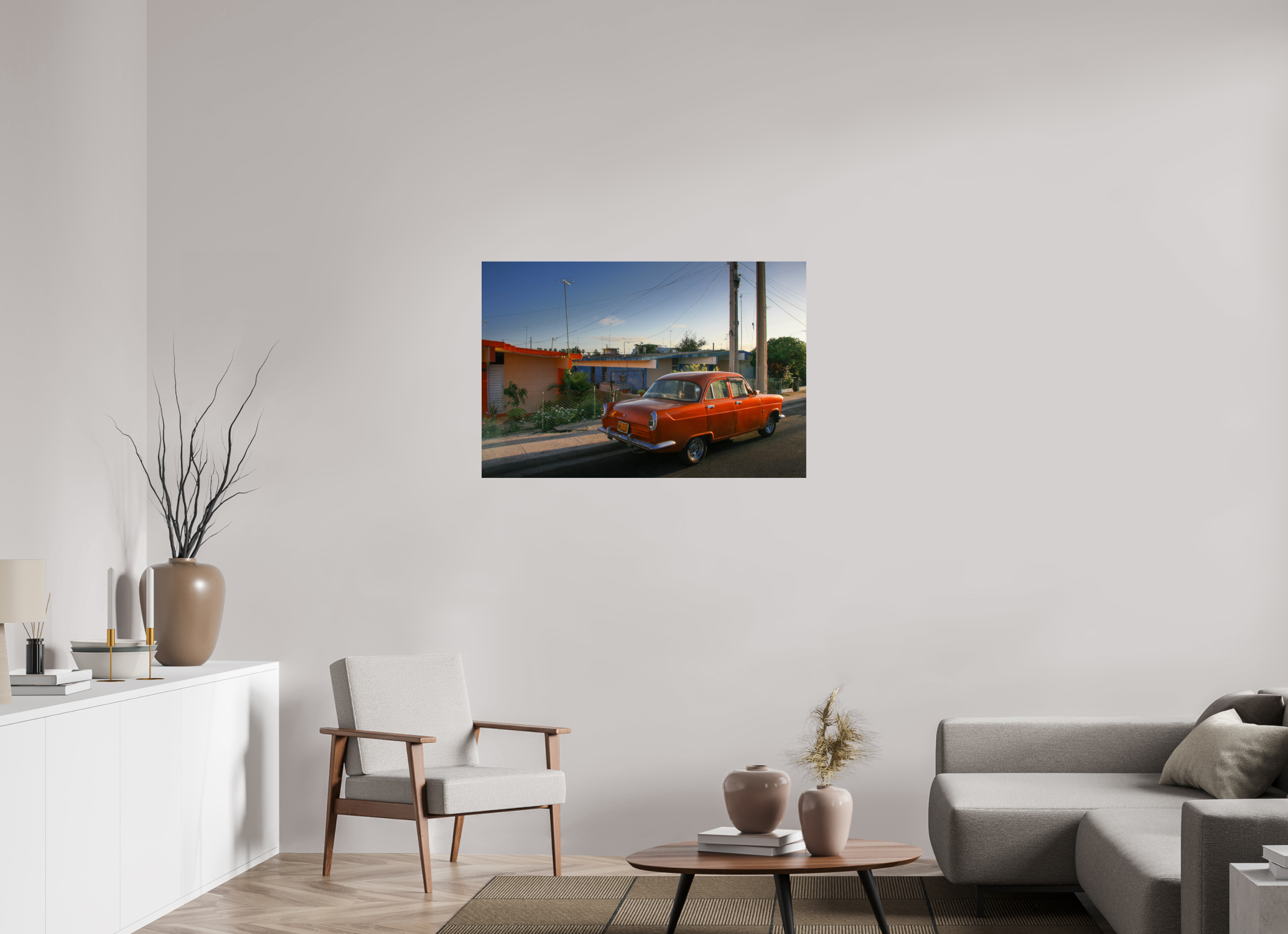 105 x 70 cm, ChromaLuxe HD Metal Print '56 Ford Consul