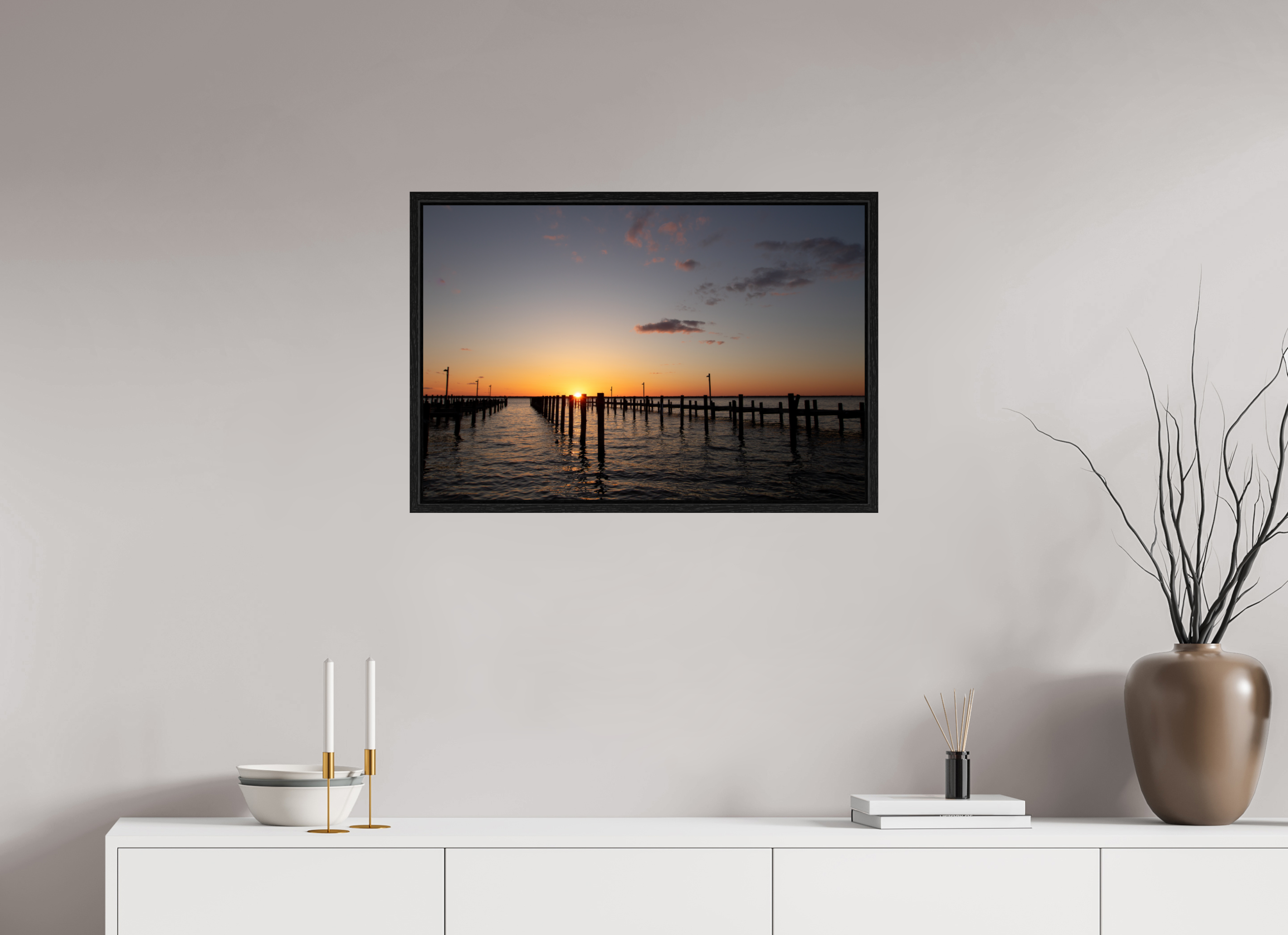75 x 50 cm, Floater Frame Sunset
