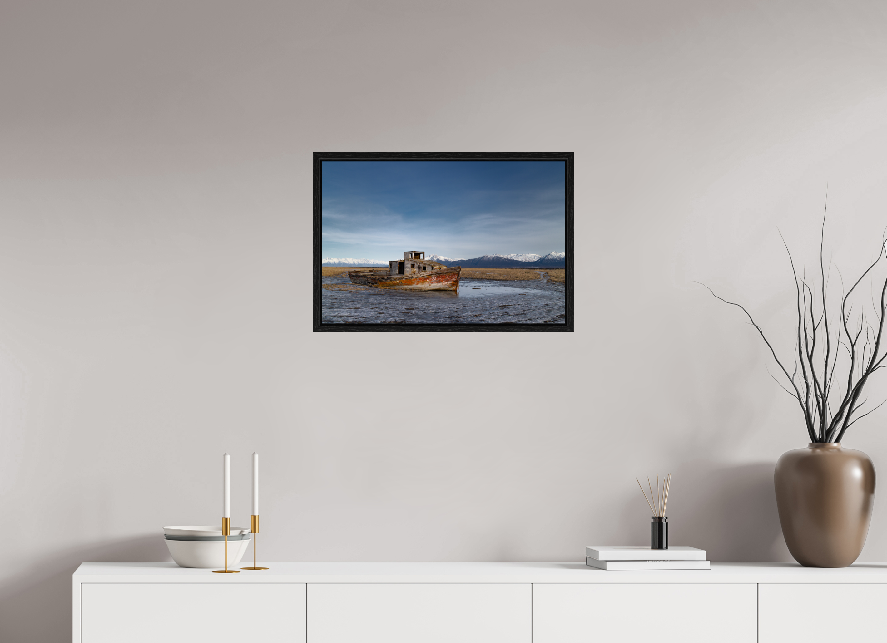 60 x 40 cm, Floater Frame Stranded