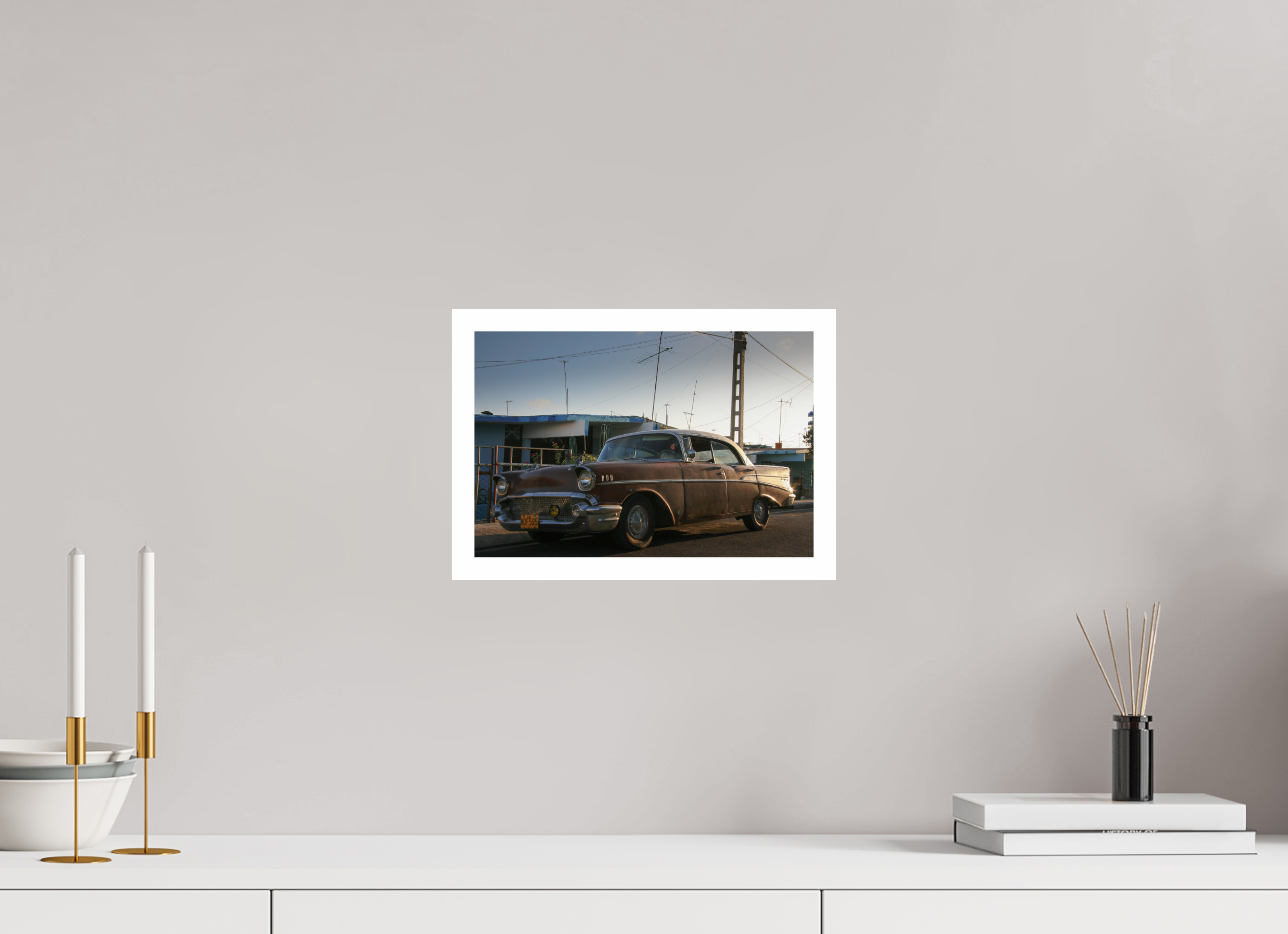 30 x 20 cm, Photo Print On Crystal DP II '57 Chevrolet Bel Air