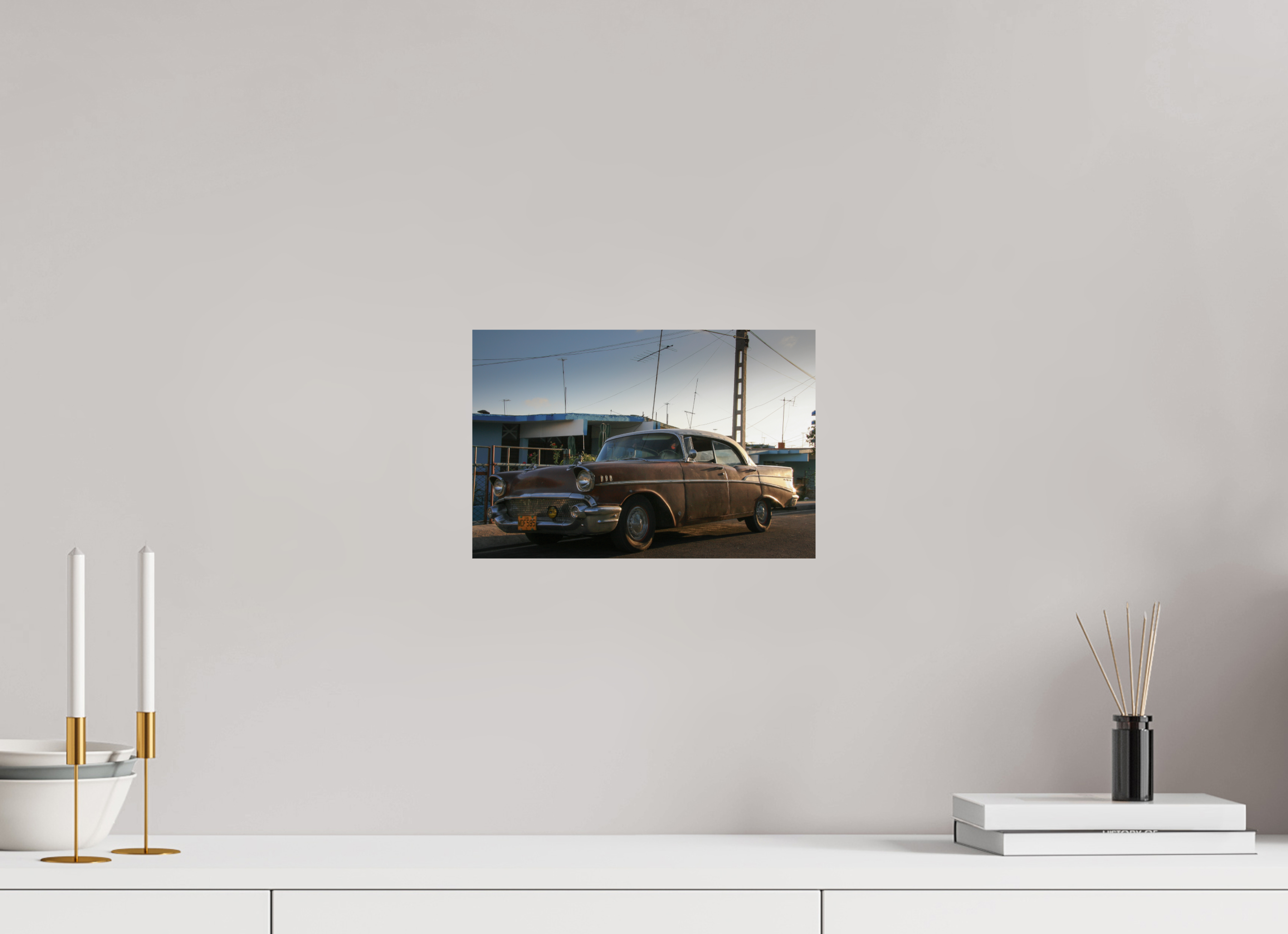 30 x 20 cm, ChromaLuxe HD Metal Print '57 Chevrolet Bel Air
