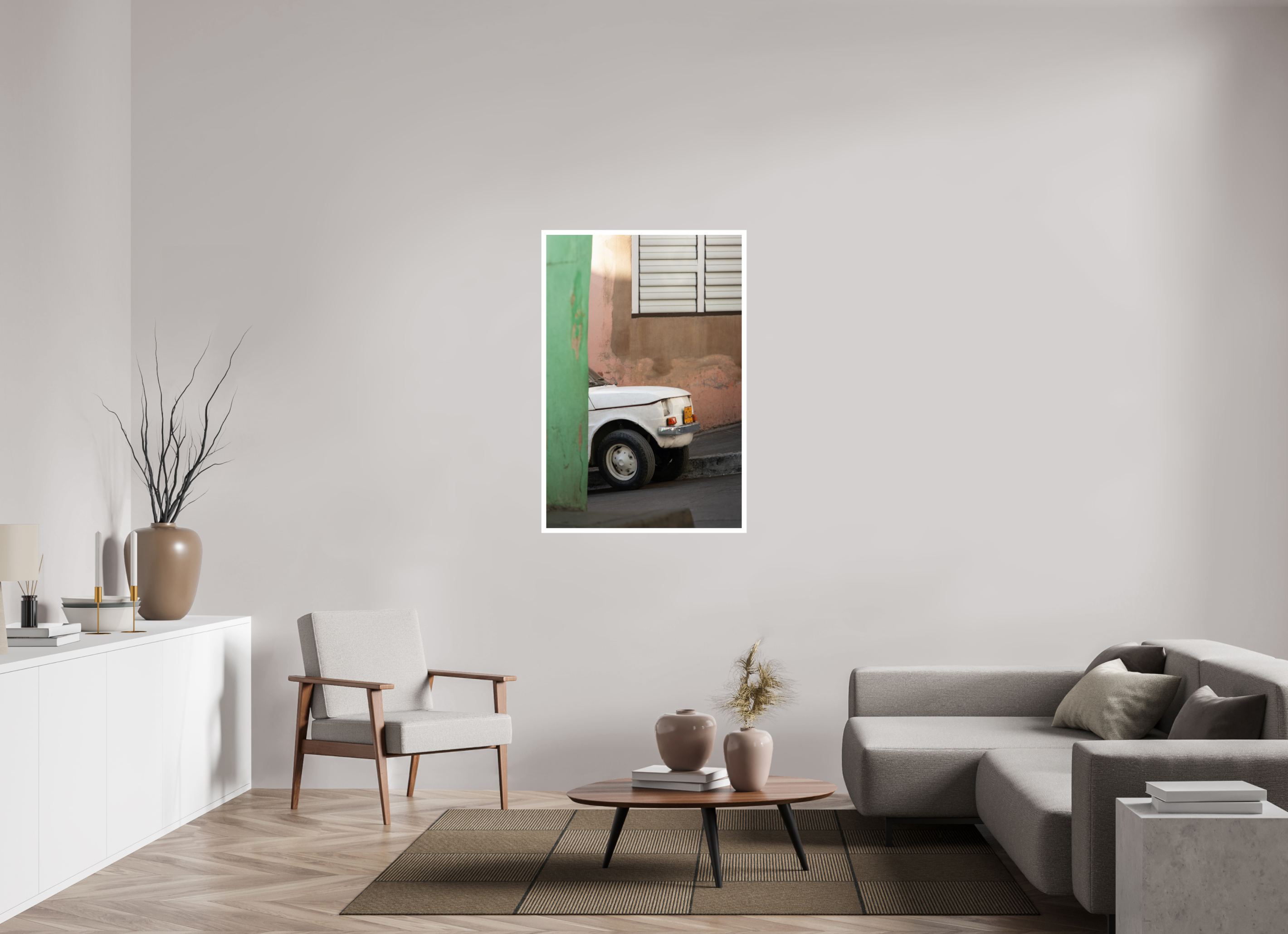 80 x 120 cm, Photo Print On Crystal DP II Fiat 125p