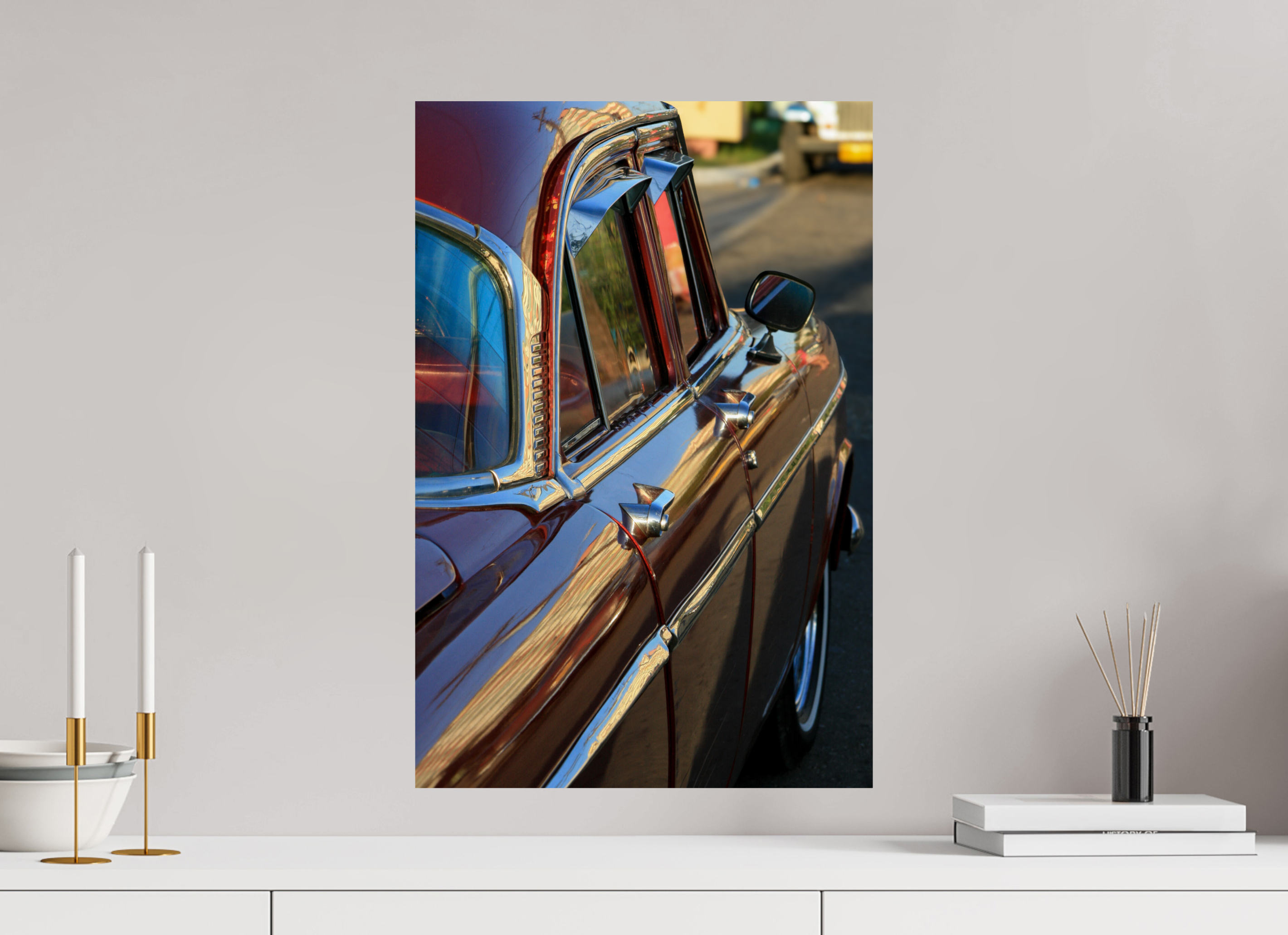 40 x 60 cm, ChromaLuxe HD Metal Print '56 Chevy Bel Air