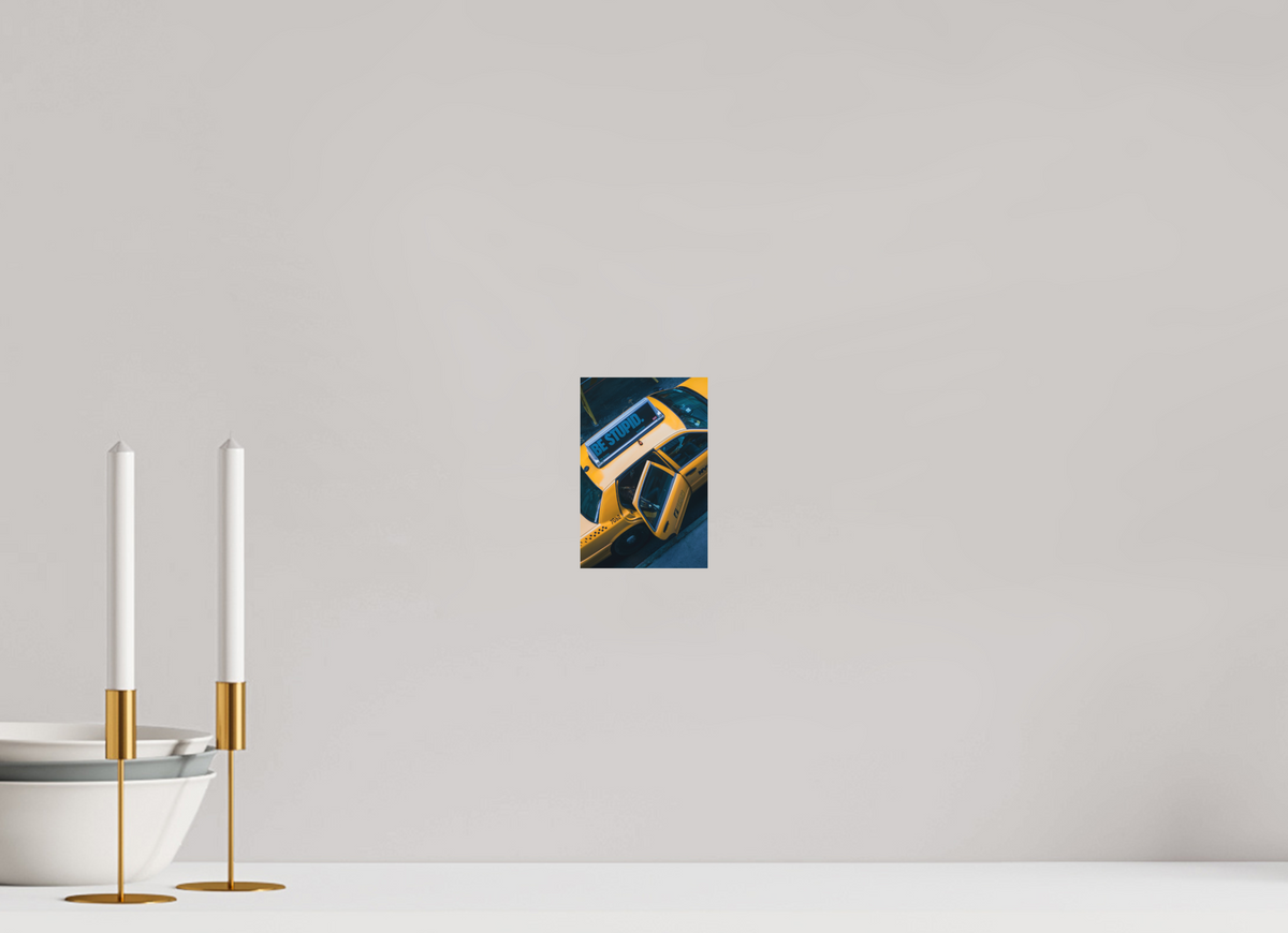 10 x 15 cm, Print on Aluminum Dibond Taxi