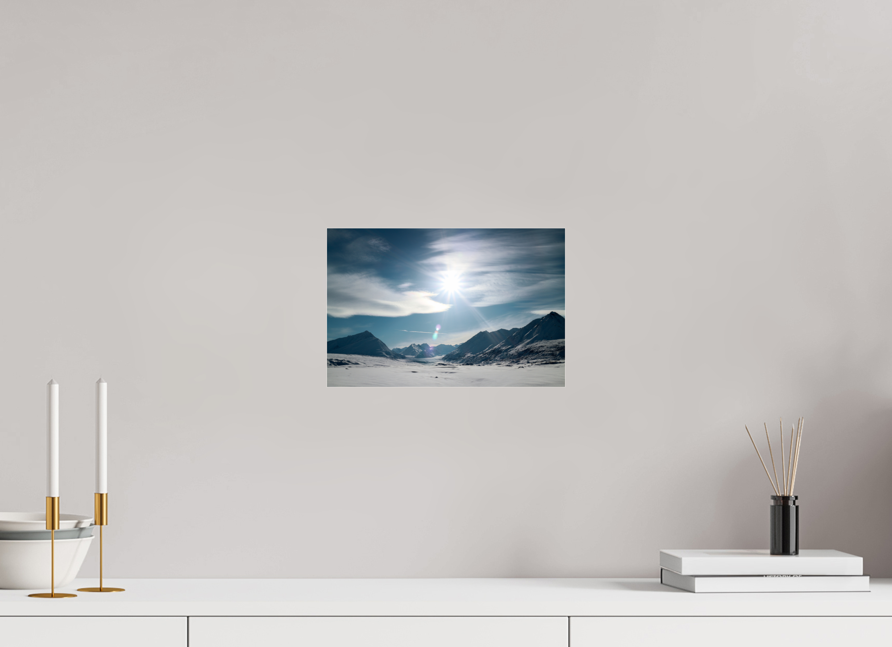 30 x 20 cm, Photo Print Under Acrylic Glass Alaskan Mountain Pass
