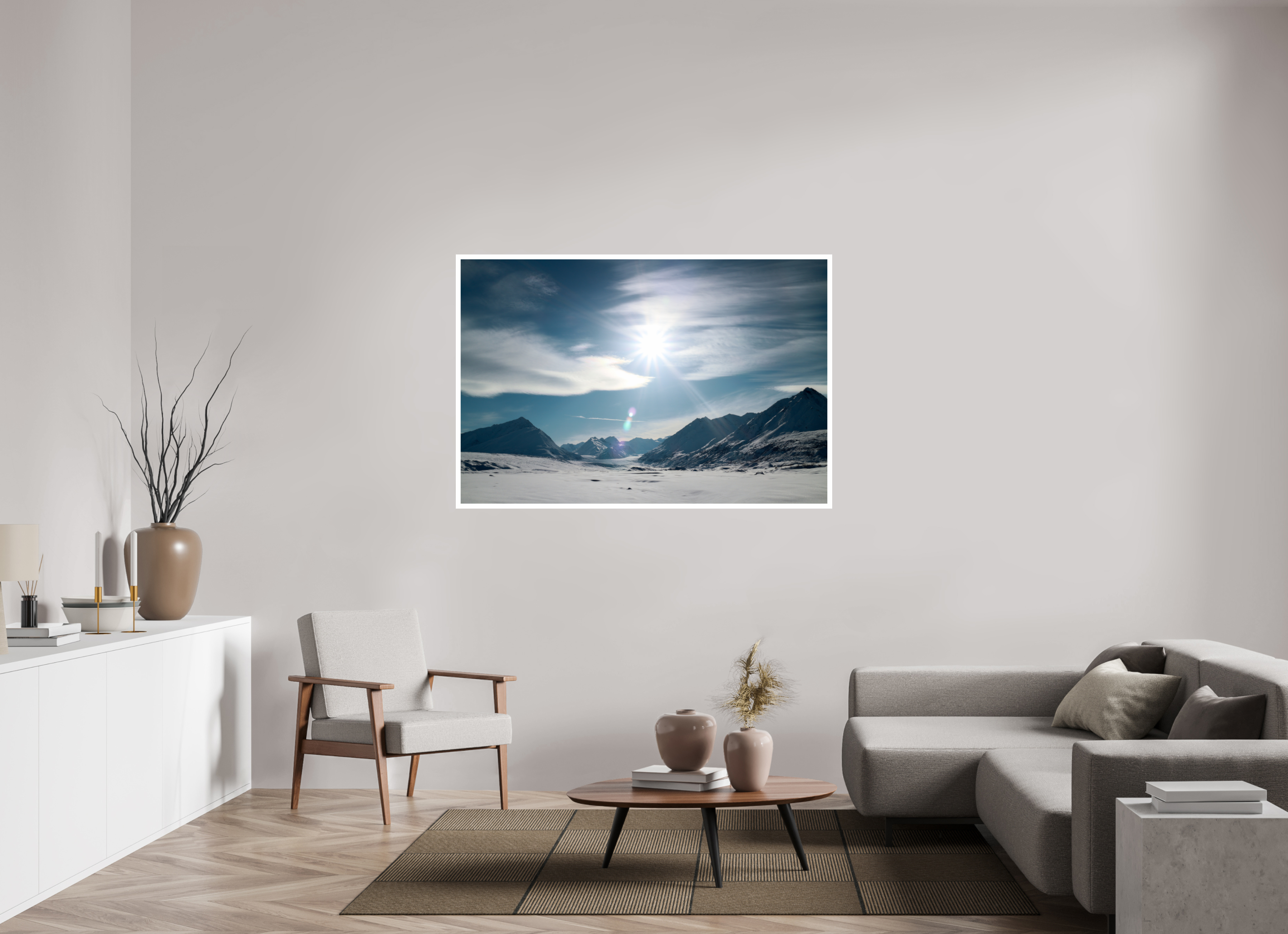 150 x 100 cm, Photo Print On Crystal DP II Alaskan Mountain Pass