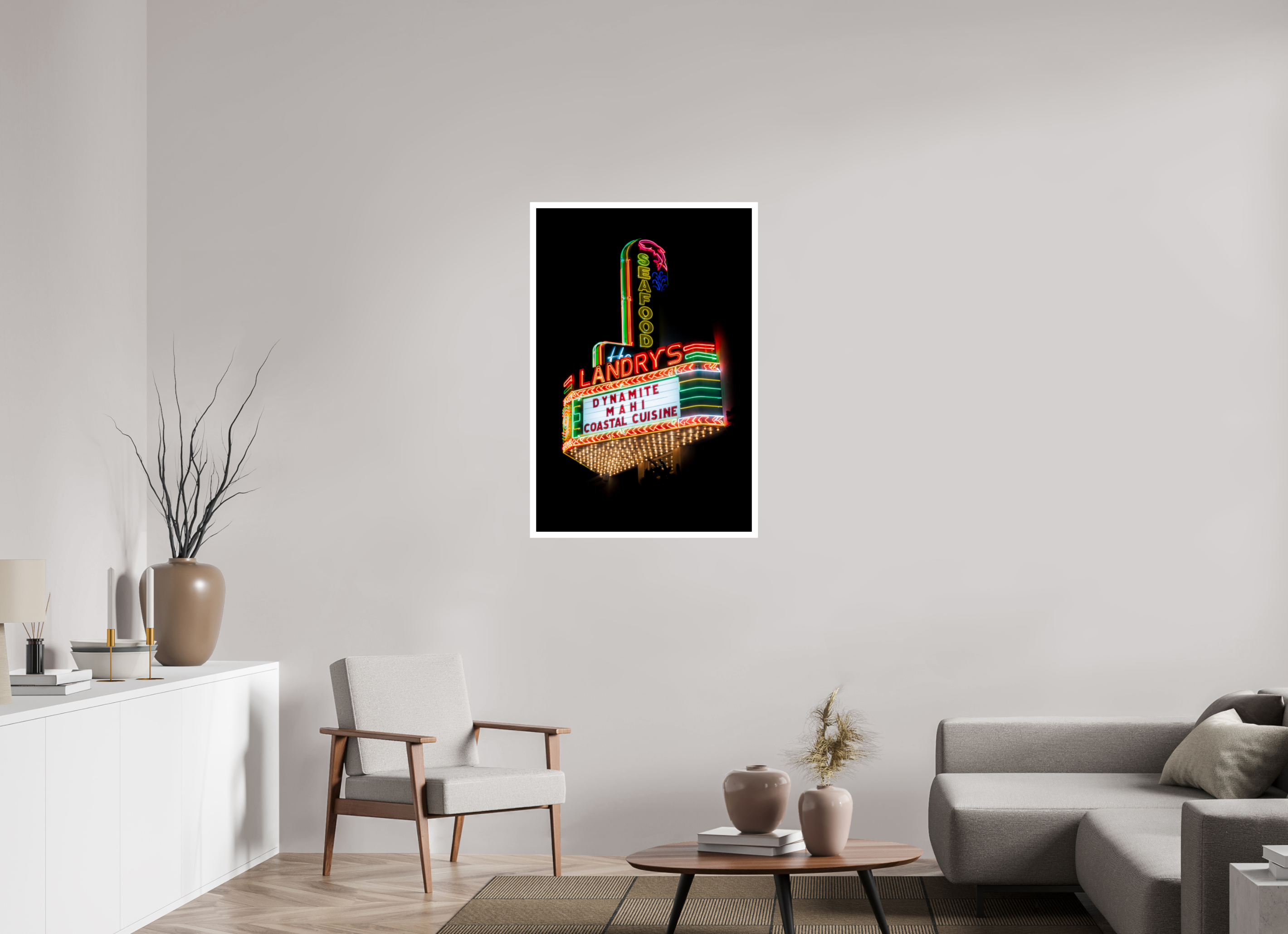 70 x 105 cm, Photo Print On Crystal DP II Landry's Seafood