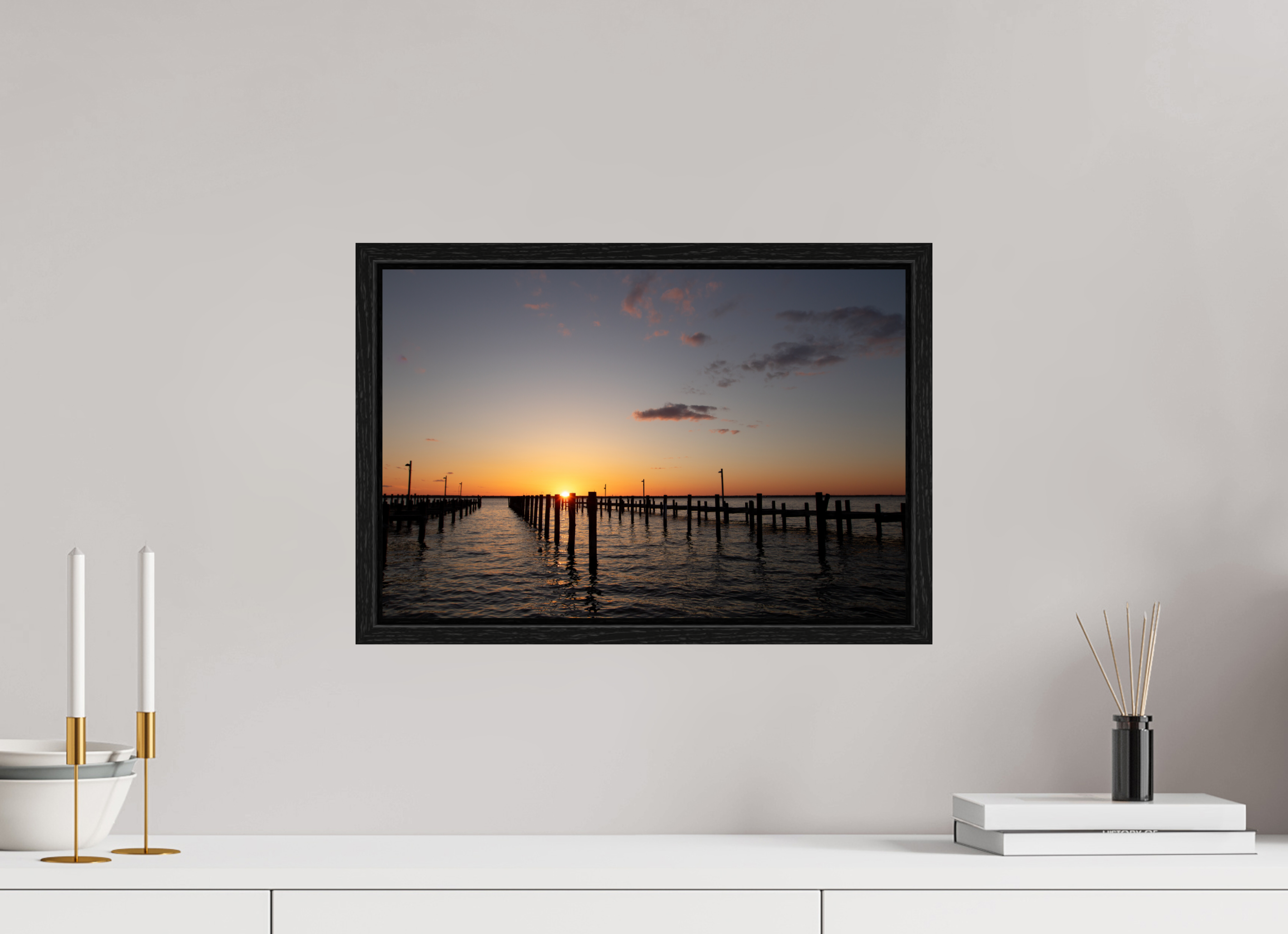 45 x 30 cm, Floater Frame Sunset