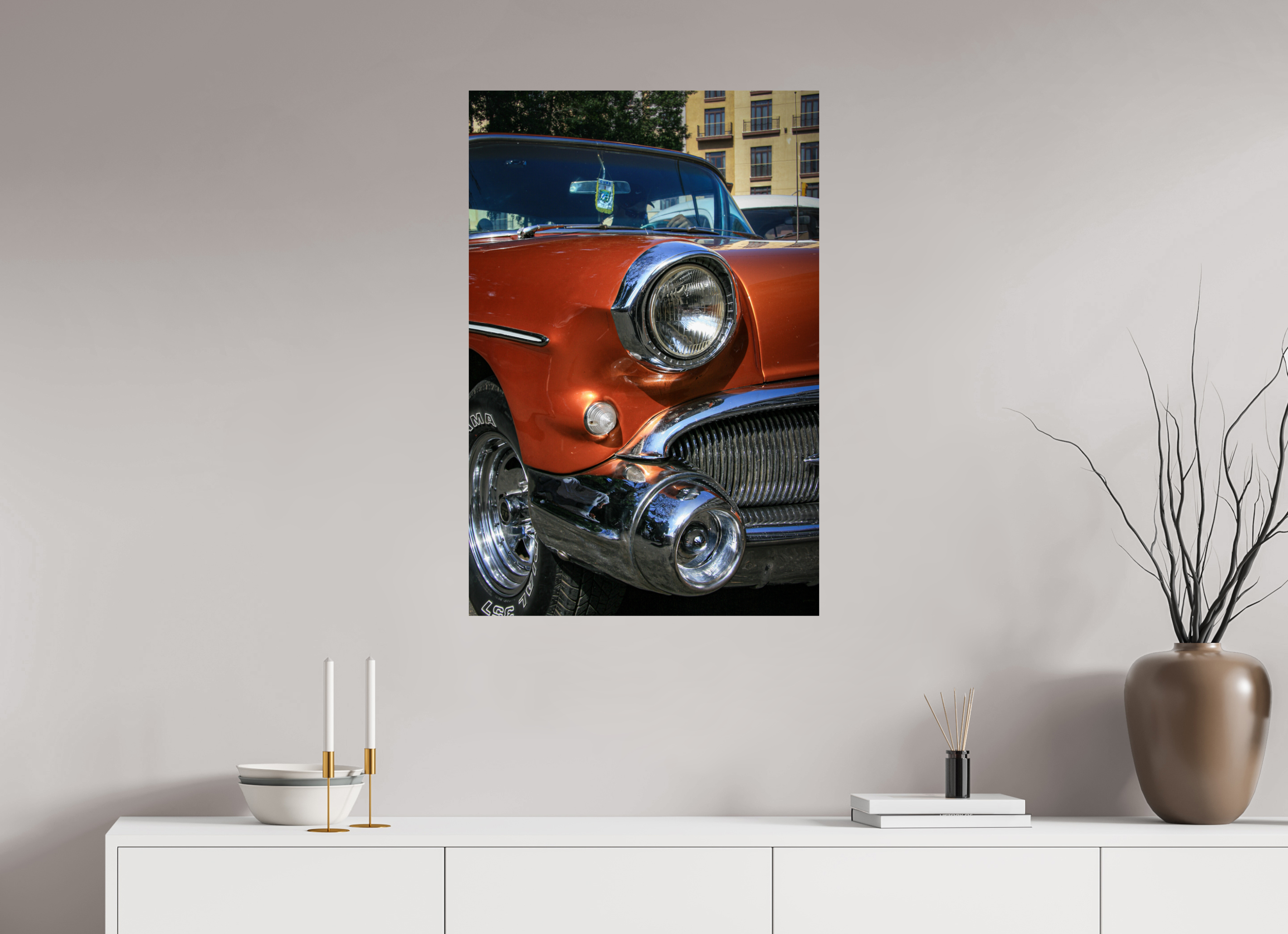 60 x 90 cm, ChromaLuxe HD Metal Print '55 Buick Roadmaster