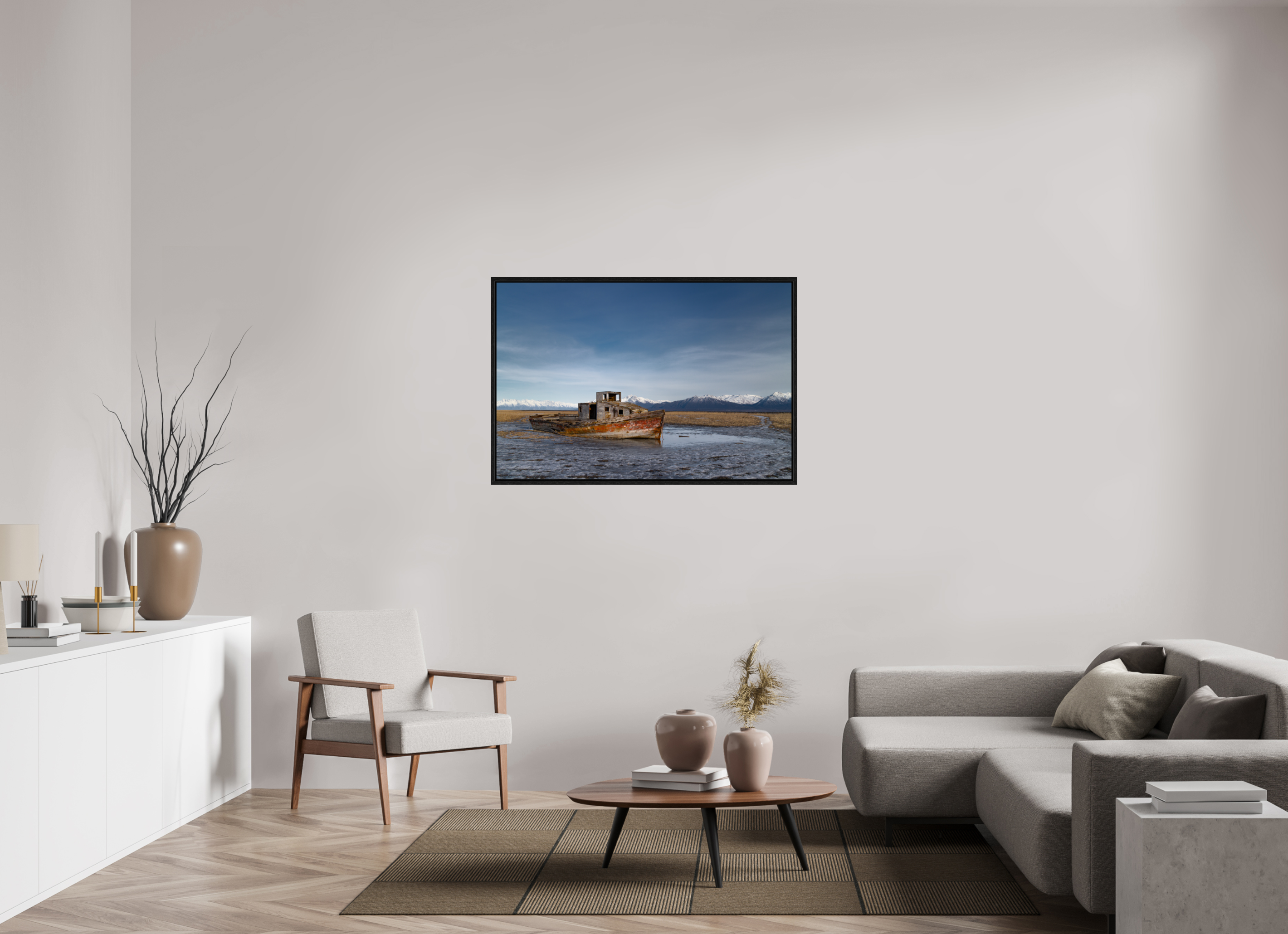 120 x 80 cm, Floater Frame Stranded
