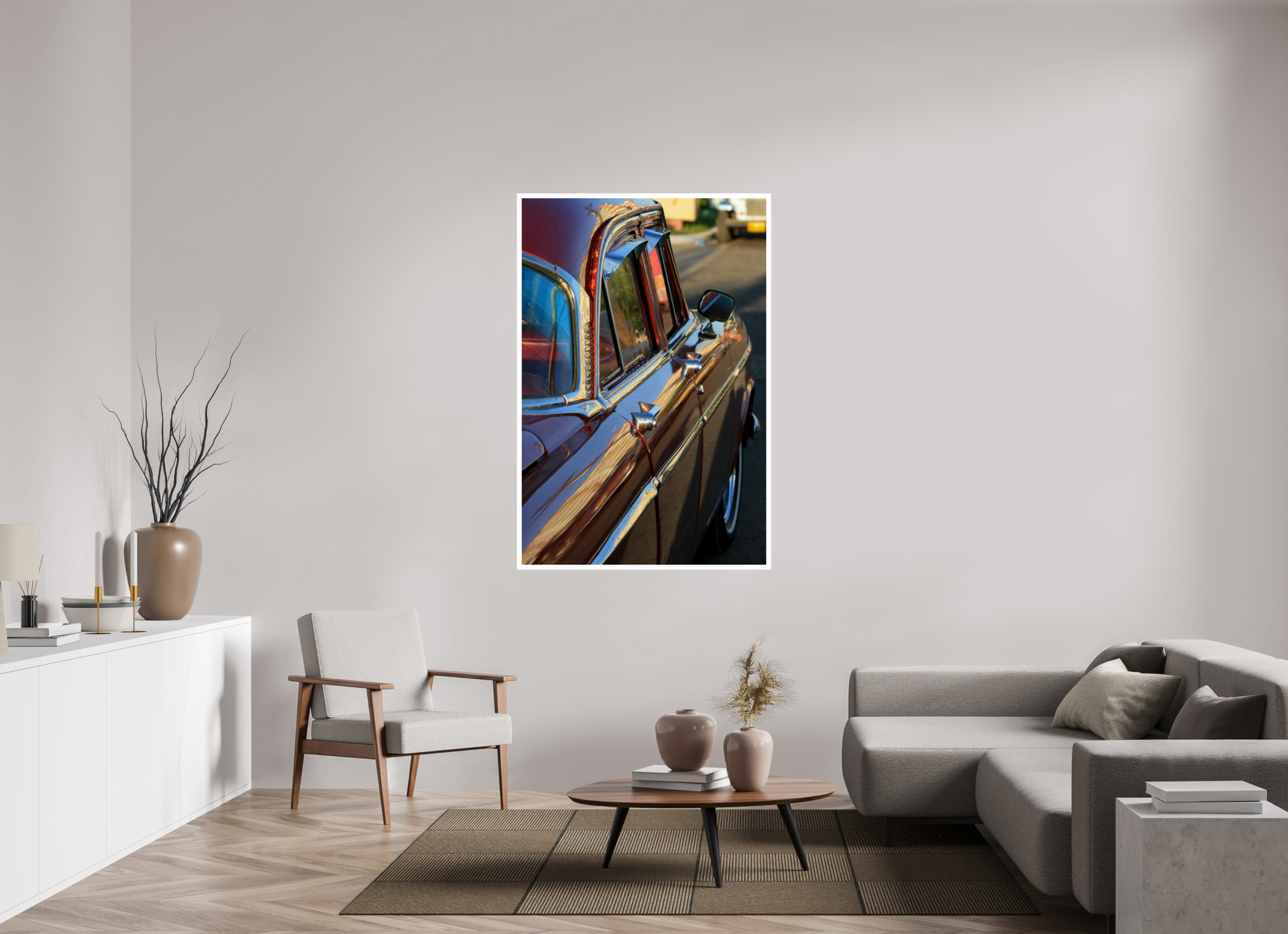 100 x 150 cm, Photo Print On Crystal DP II '56 Chevy Bel Air