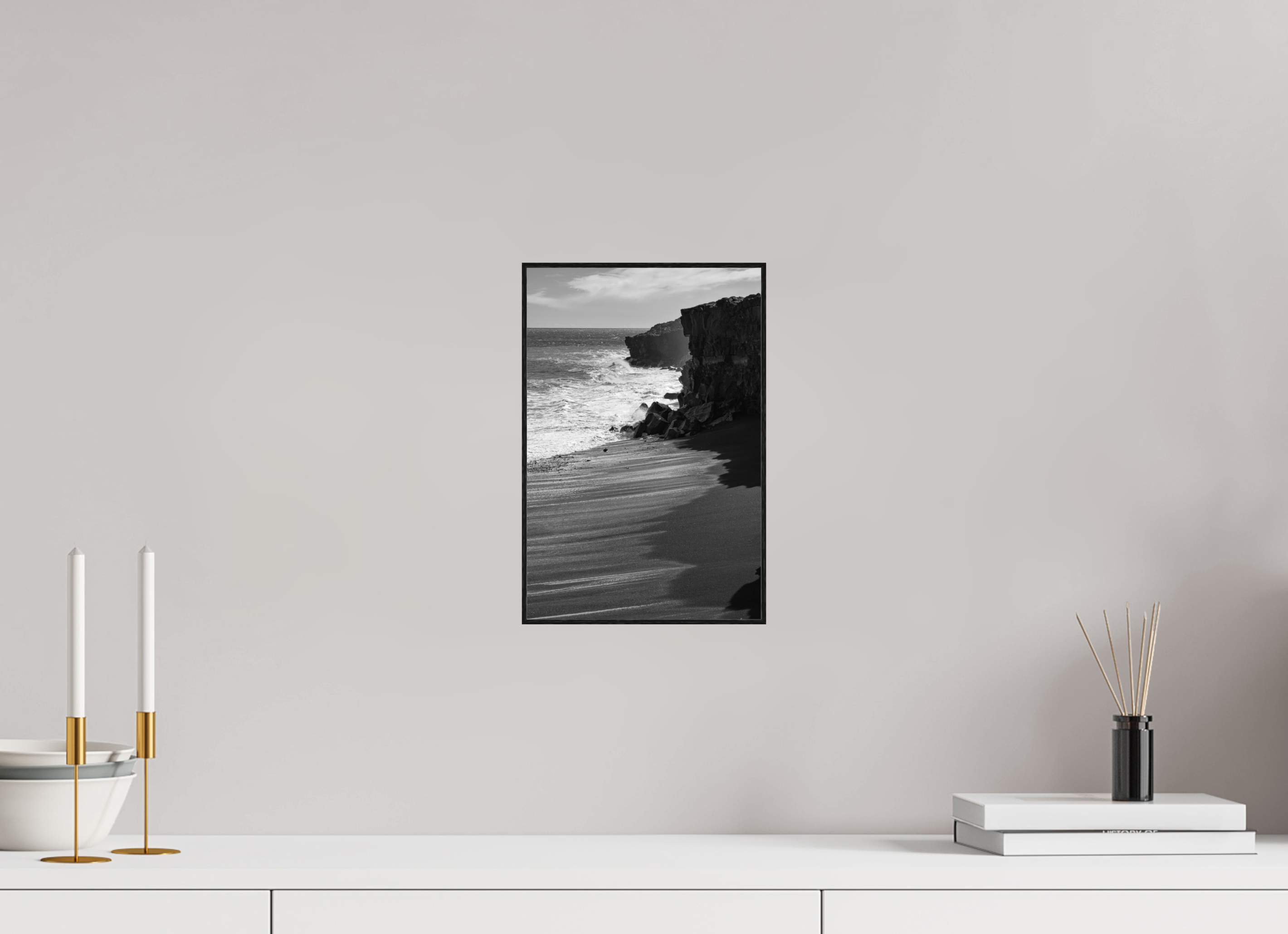 20 x 30 cm, Solid Wood ArtBox Hawaii B/W