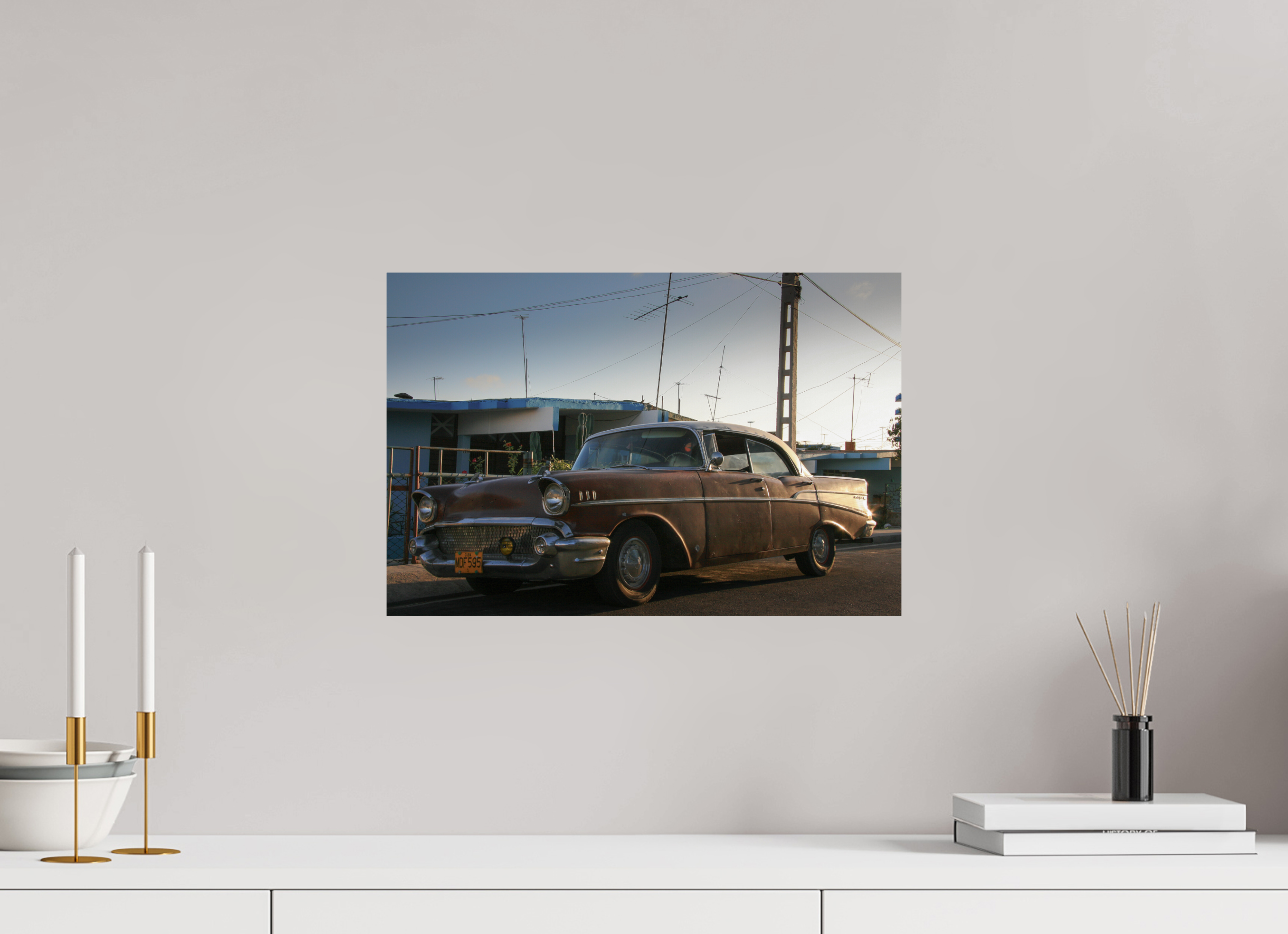 45 x 30 cm, ChromaLuxe HD Metal Print '57 Chevrolet Bel Air