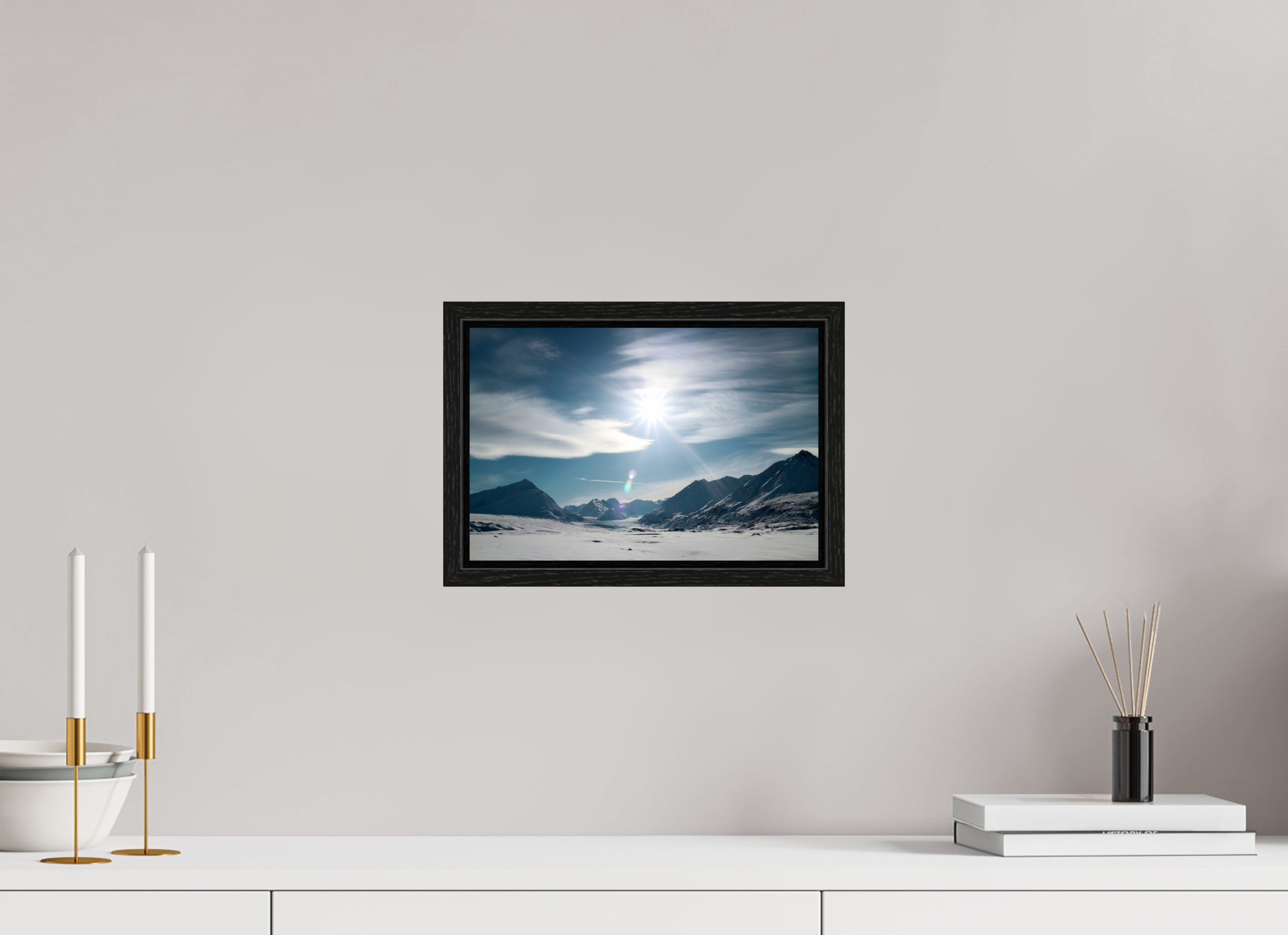 30 x 20 cm, Floater Frame Alaskan Mountain Pass