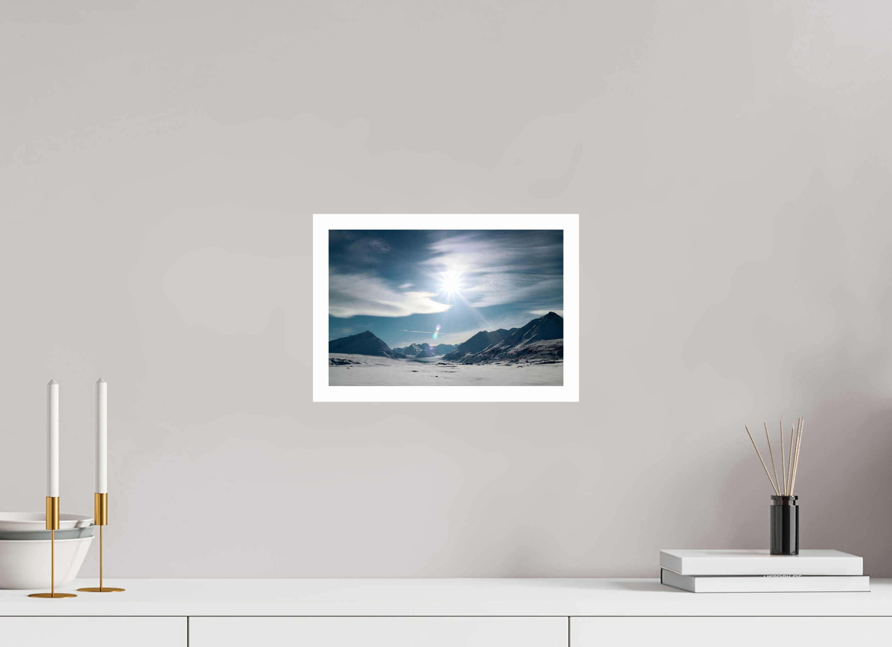 30 x 20 cm, Photo Print On Crystal DP II Alaskan Mountain Pass