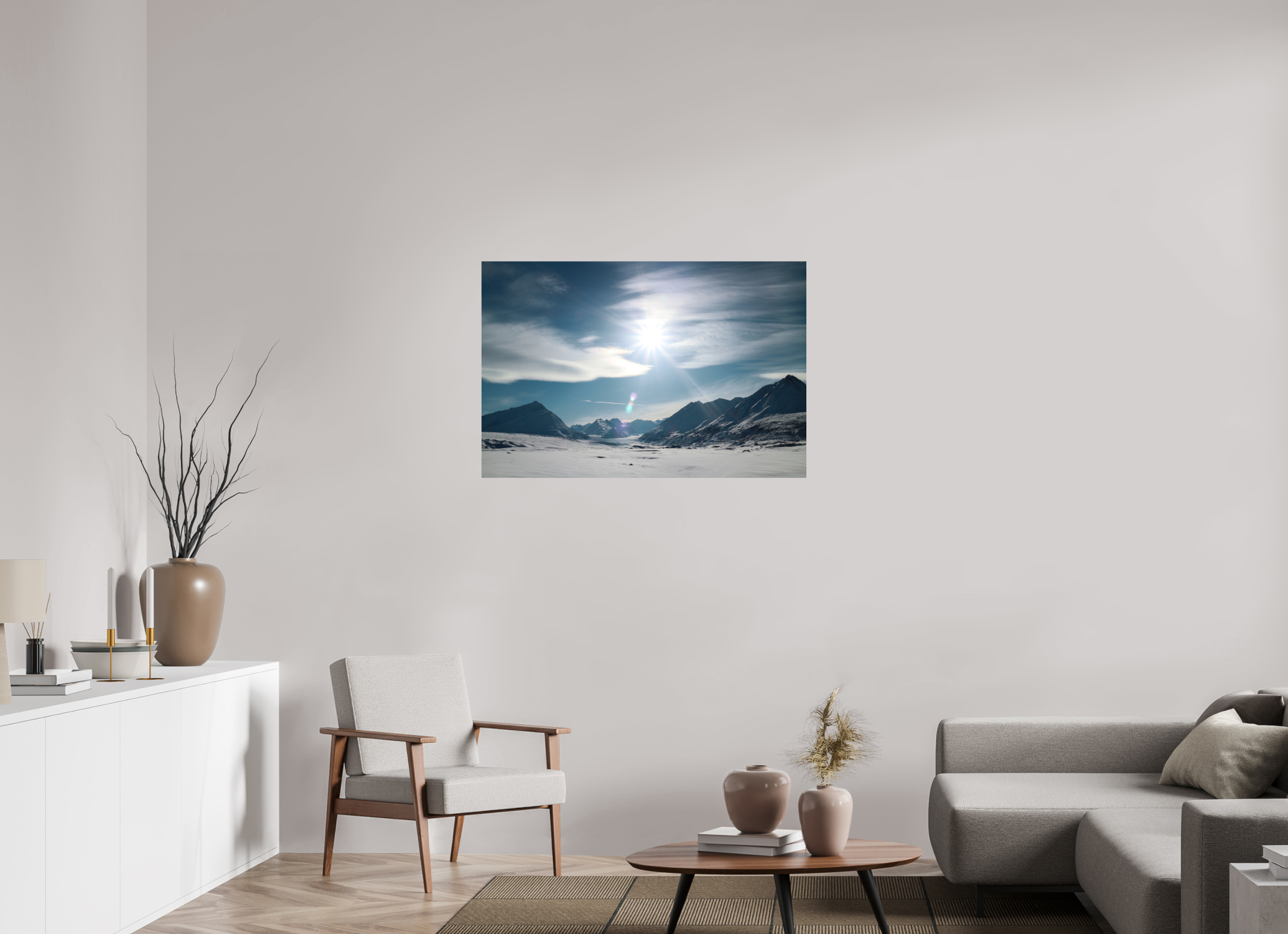 105 x 70 cm, Print on Aluminum Dibond Alaskan Mountain Pass