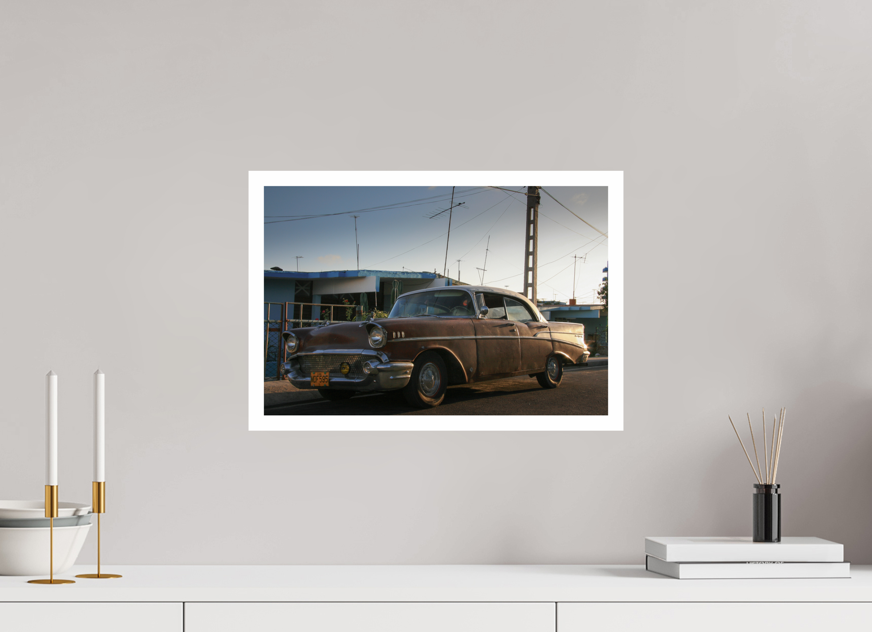 45 x 30 cm, Photo Print On Crystal DP II '57 Chevrolet Bel Air