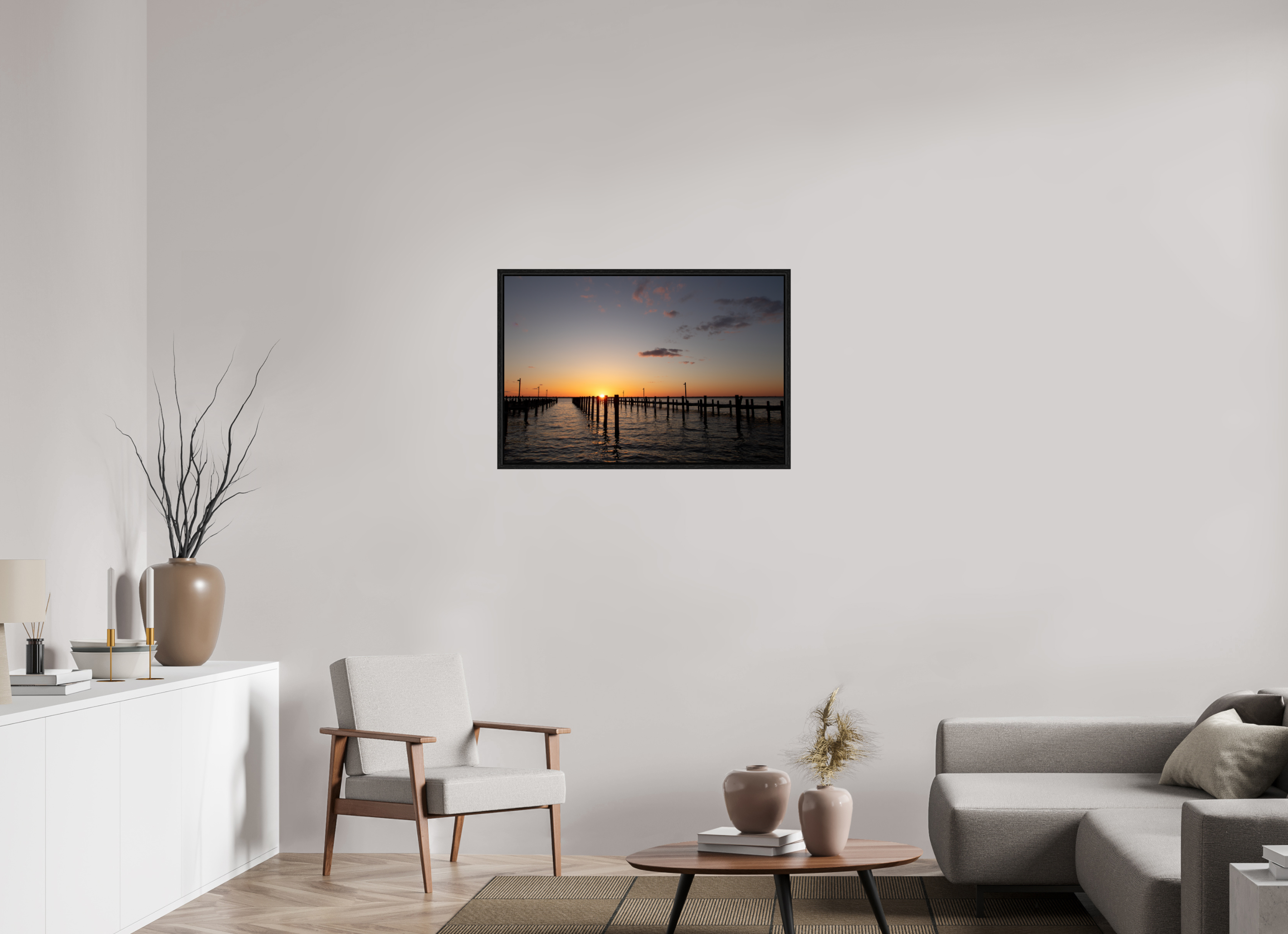 90 x 60 cm, Floater Frame Sunset