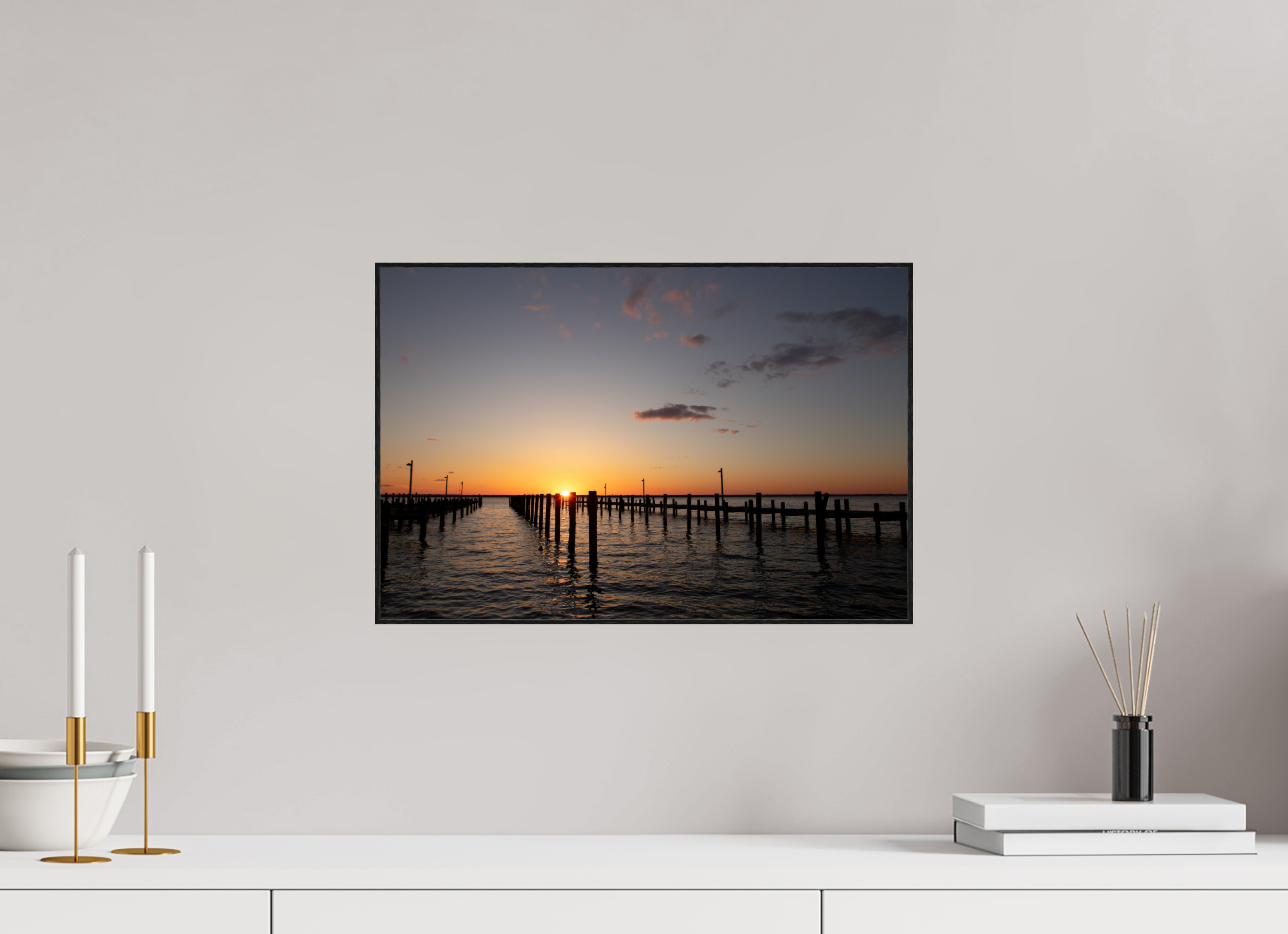 45 x 30 cm, Solid Wood ArtBox Sunset