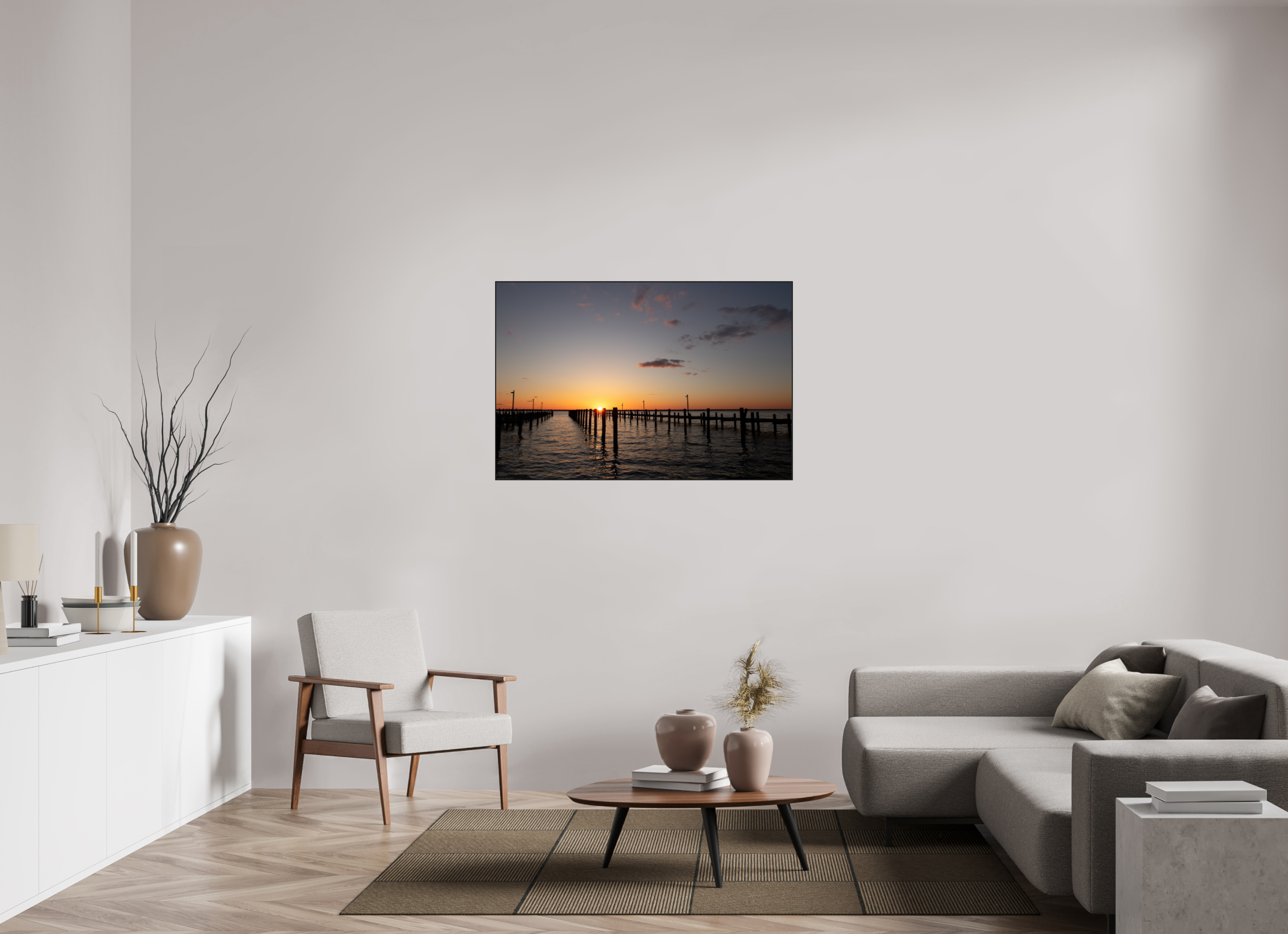 120 x 80 cm, Solid Wood ArtBox Sunset