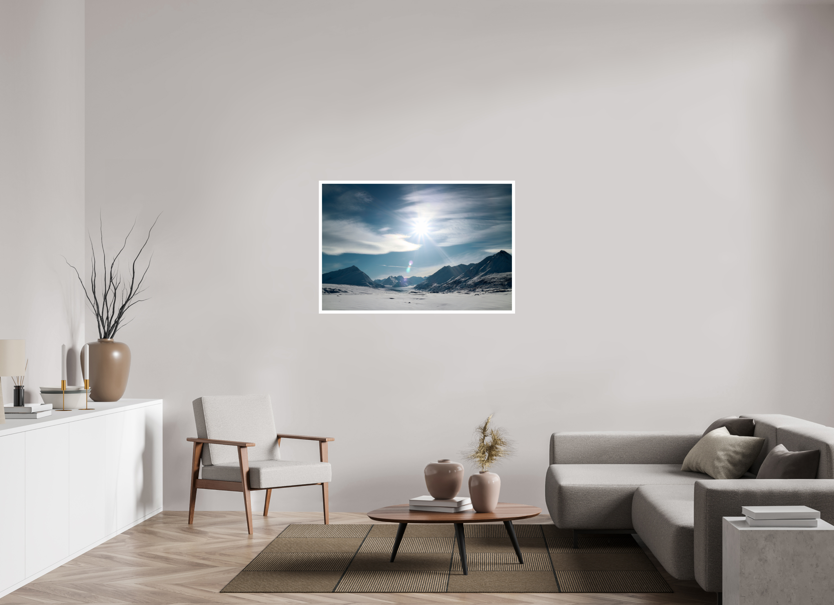 120 x 80 cm, Photo Print On Crystal DP II Alaskan Mountain Pass