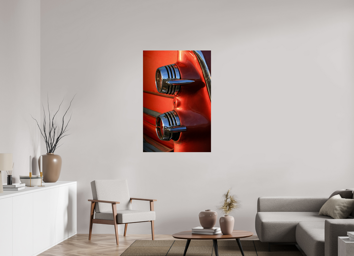 80 x 120 cm, ChromaLuxe HD Metal Print Tail Light
