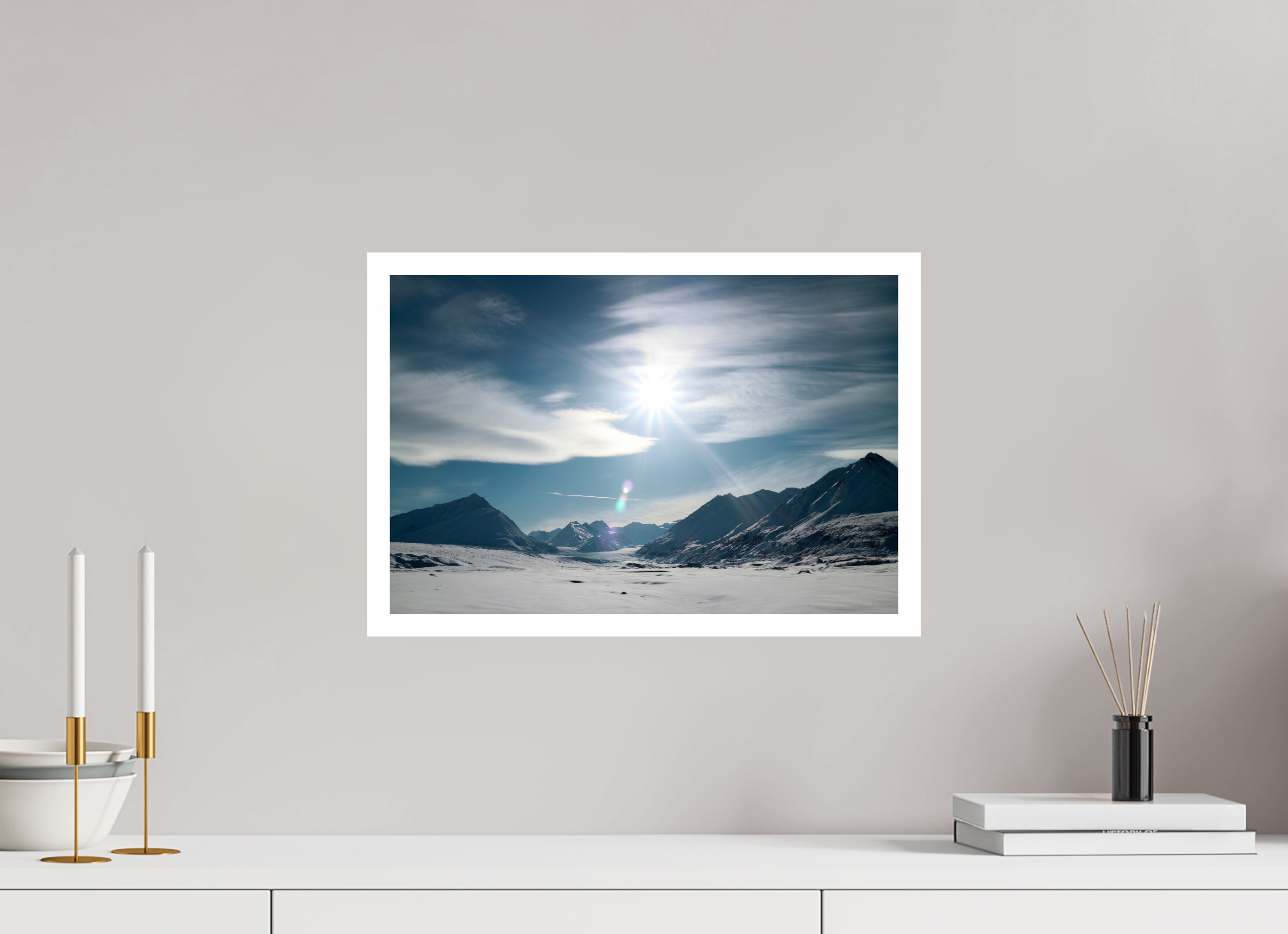 45 x 30 cm, Photo Print On Crystal DP II Alaskan Mountain Pass
