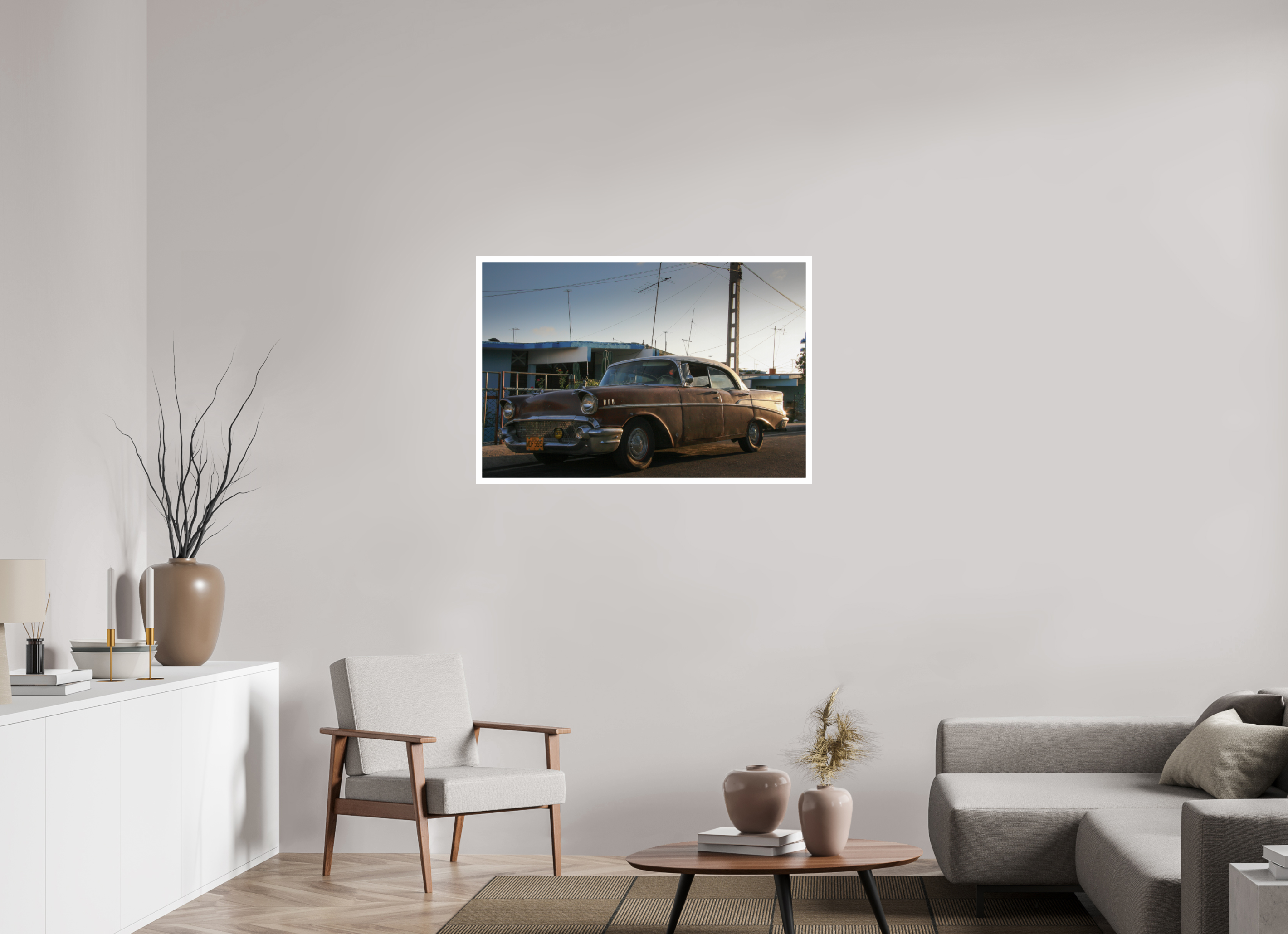 105 x 70 cm, Photo Print On Crystal DP II '57 Chevrolet Bel Air