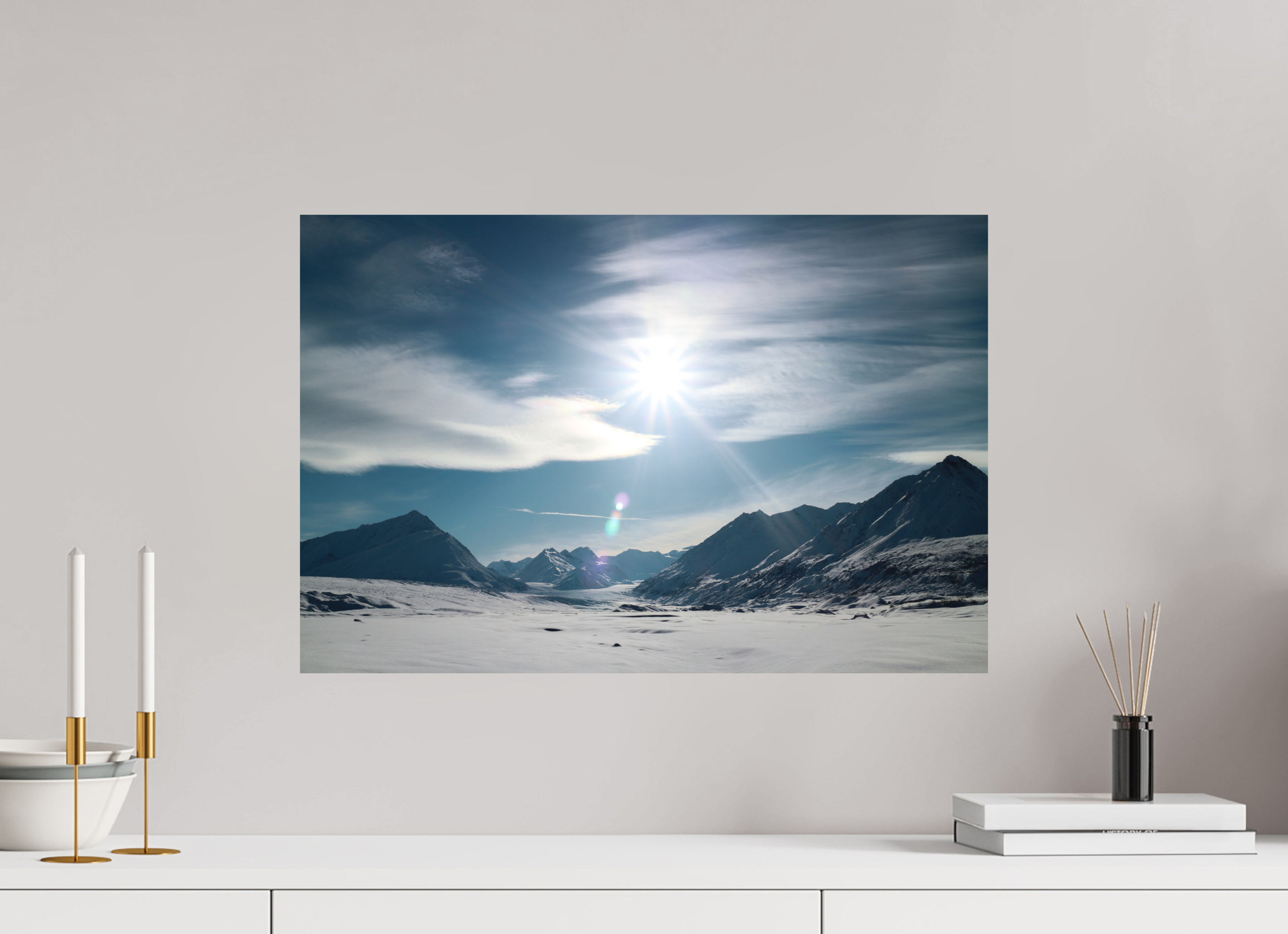 60 x 40 cm, Print on Aluminum Dibond Alaskan Mountain Pass