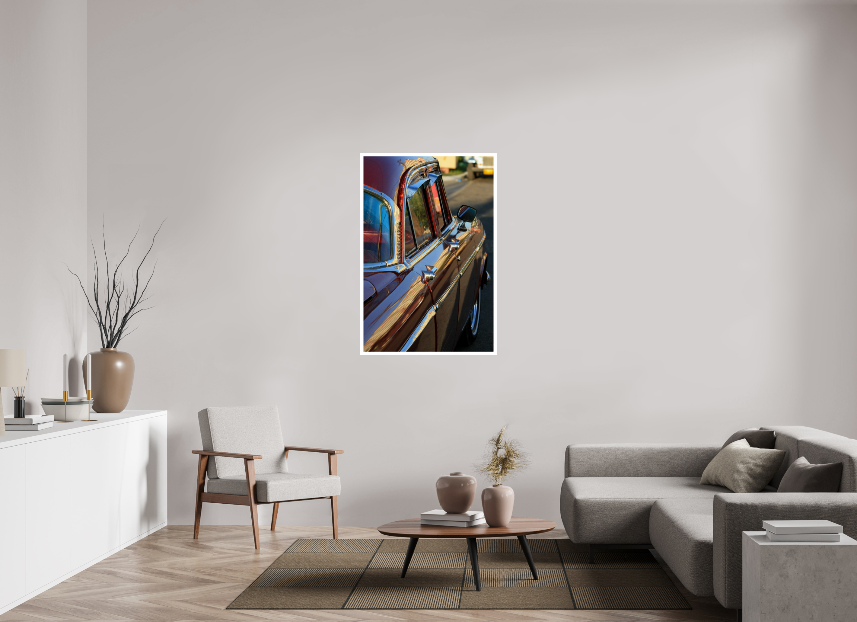 80 x 120 cm, Photo Print On Crystal DP II '56 Chevy Bel Air