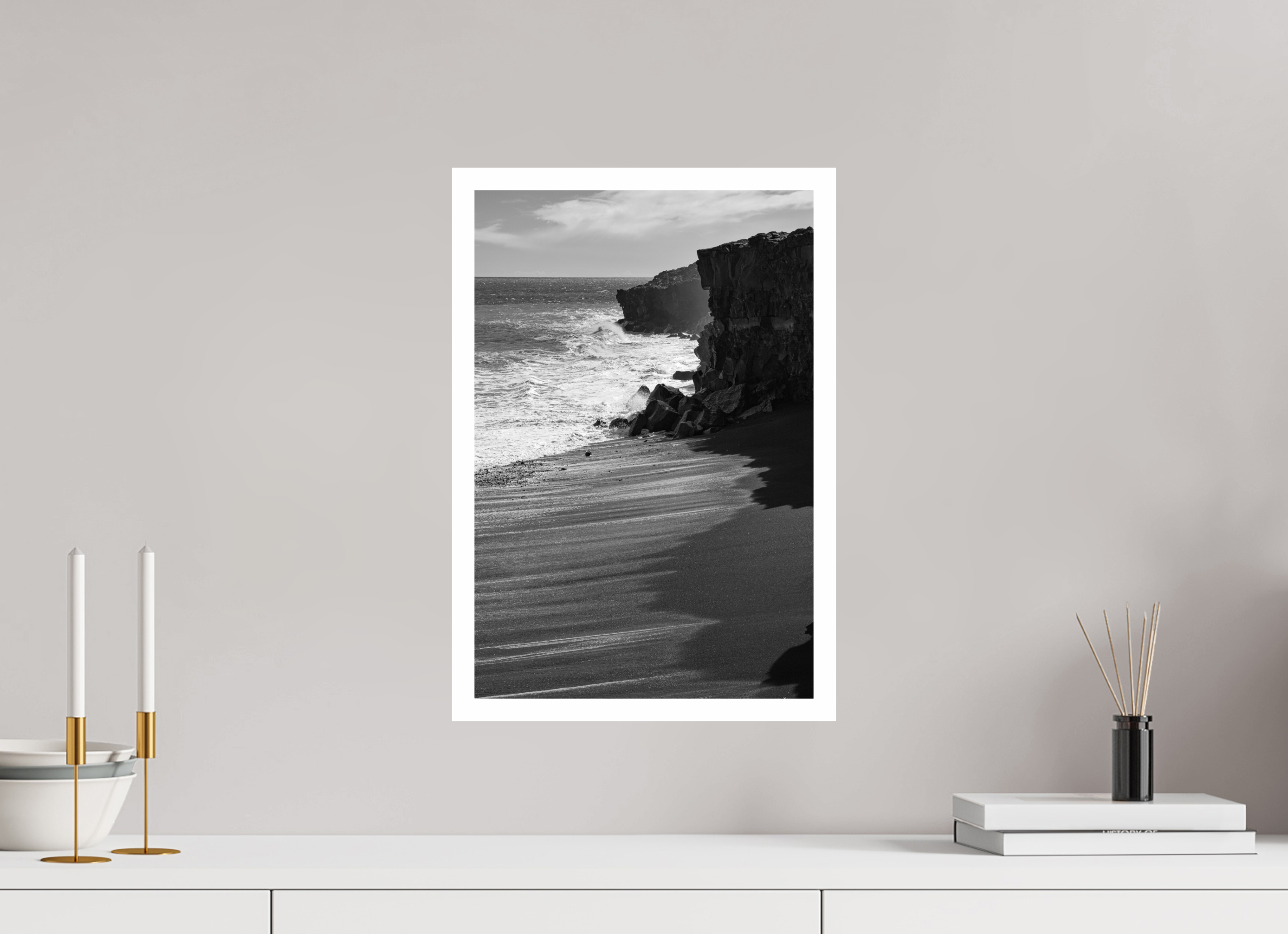 30 x 45 cm, Photo Print On Crystal DP II Hawaii B/W