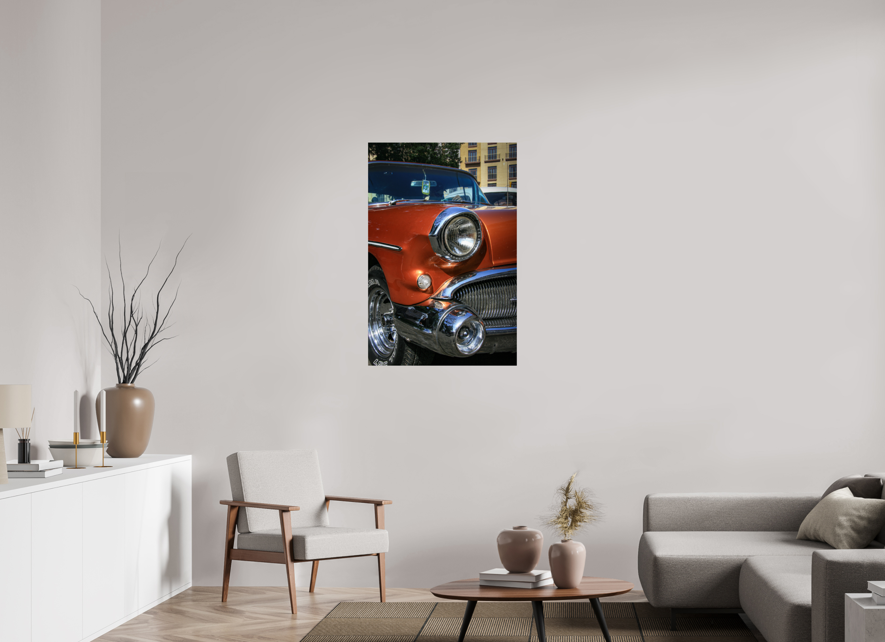 70 x 105 cm, ChromaLuxe HD Metal Print '55 Buick Roadmaster