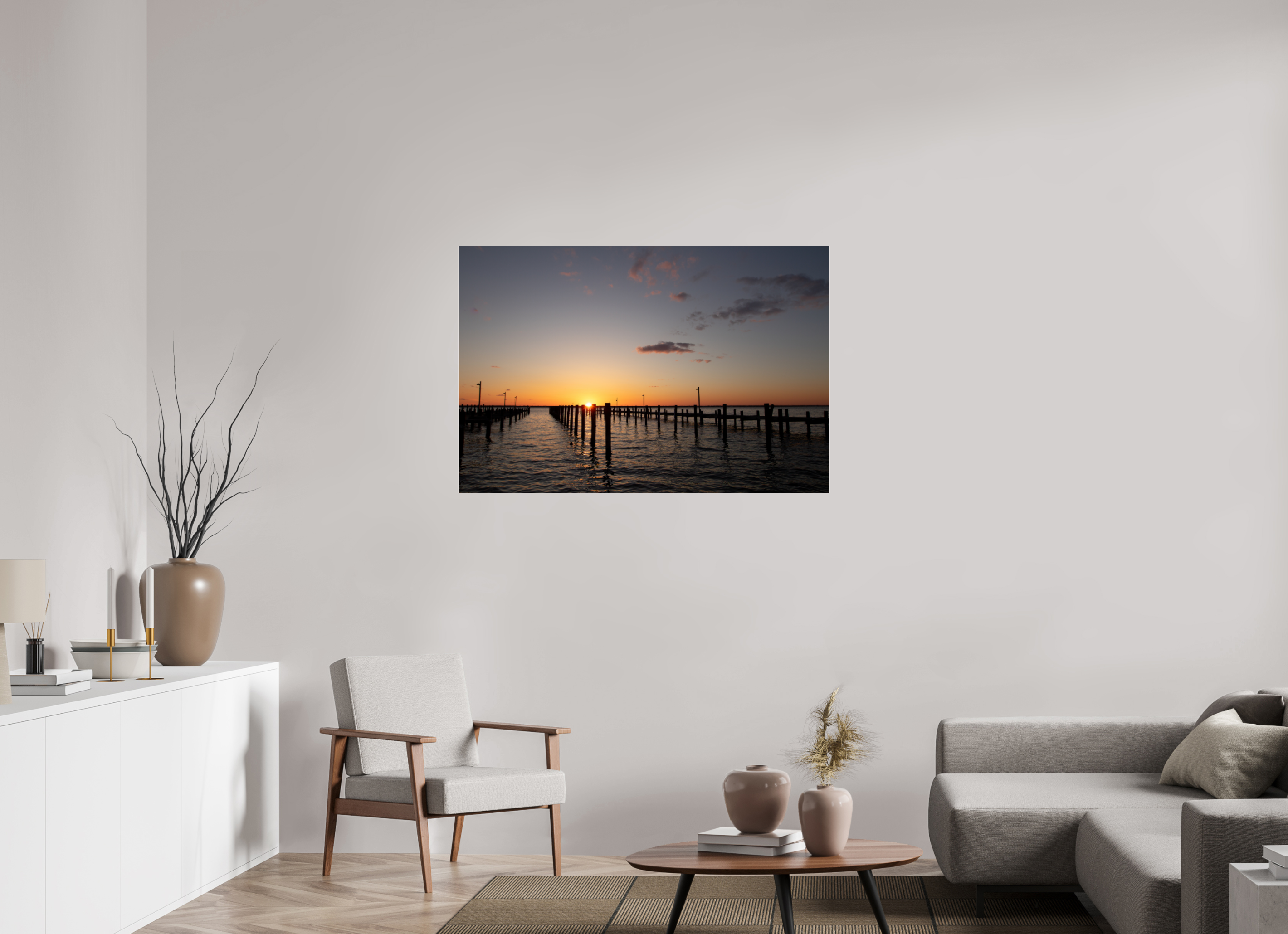 120 x 80 cm, Photo Print Under Acrylic Glass Sunset