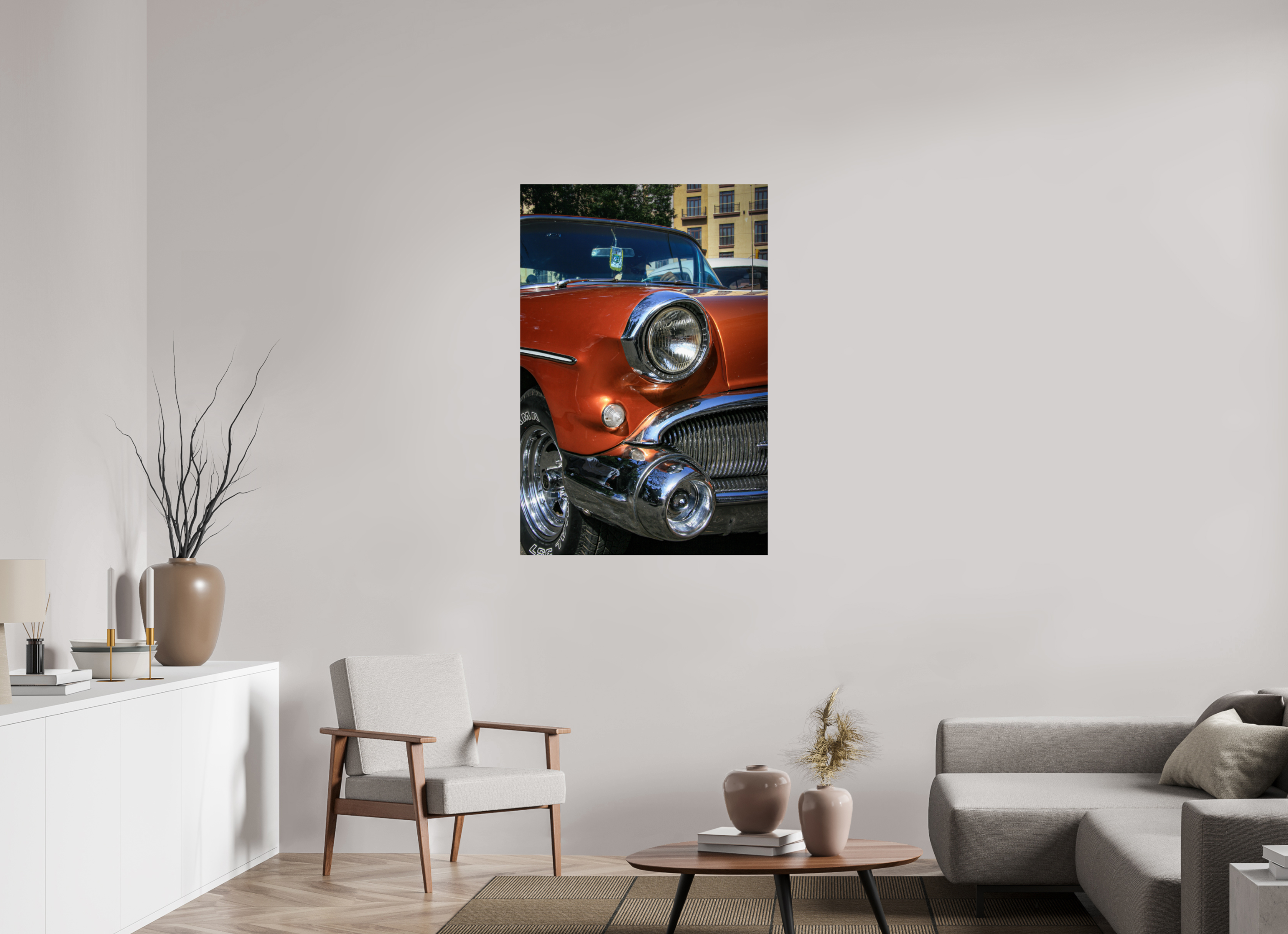 80 x 120 cm, ChromaLuxe HD Metal Print '55 Buick Roadmaster