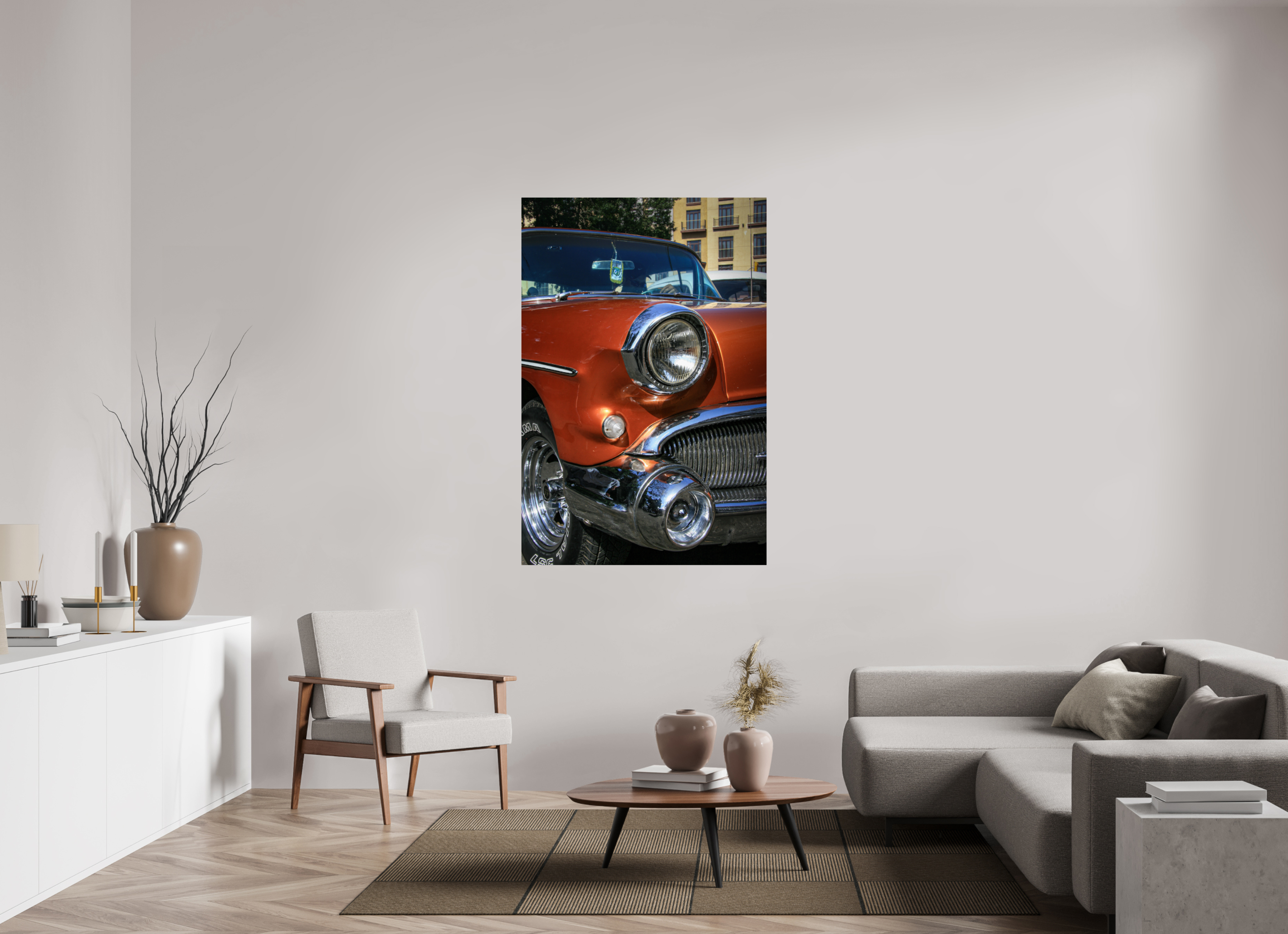 100 x 150 cm, ChromaLuxe HD Metal Print '55 Buick Roadmaster