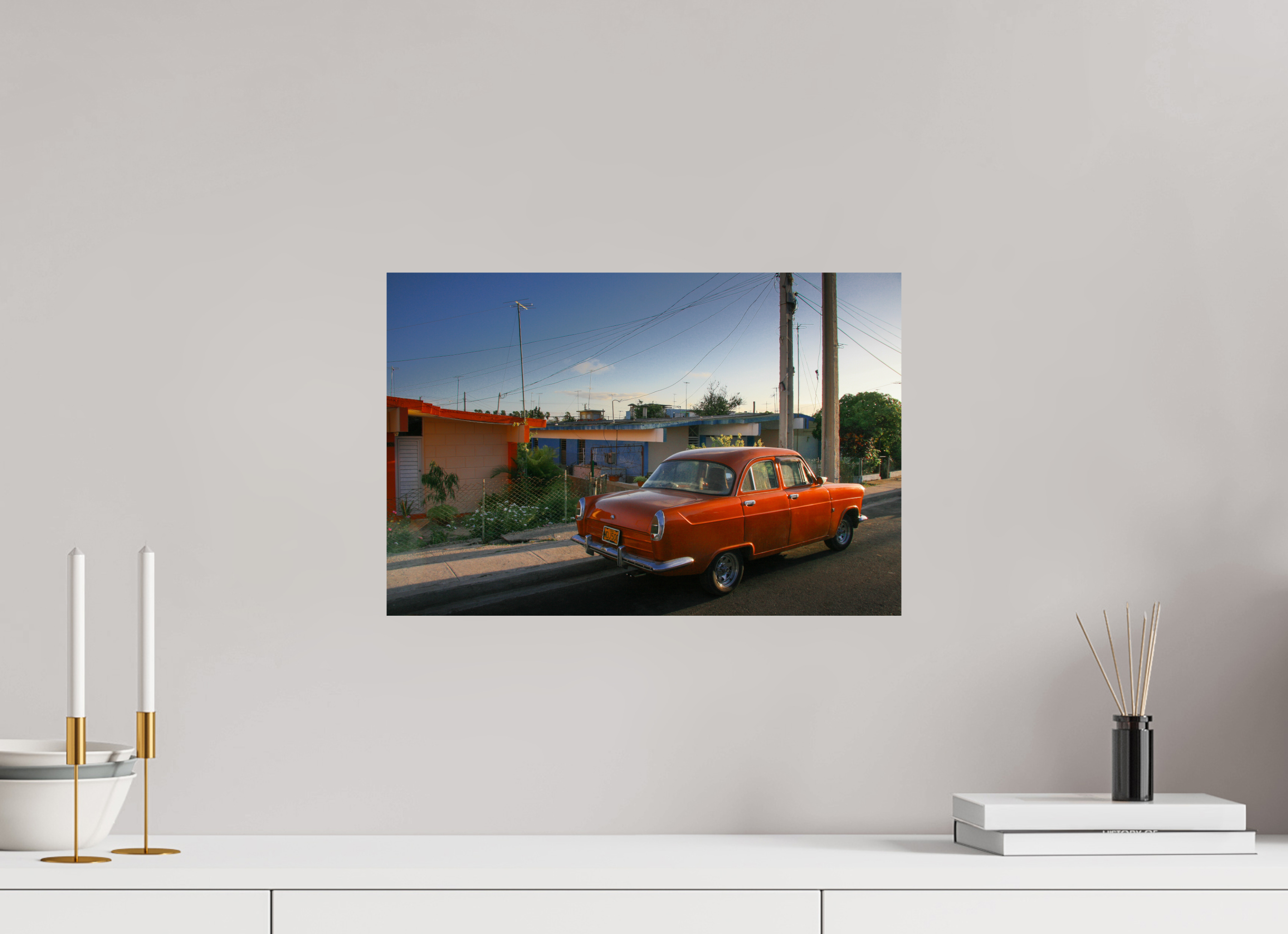 45 x 30 cm, ChromaLuxe HD Metal Print '56 Ford Consul