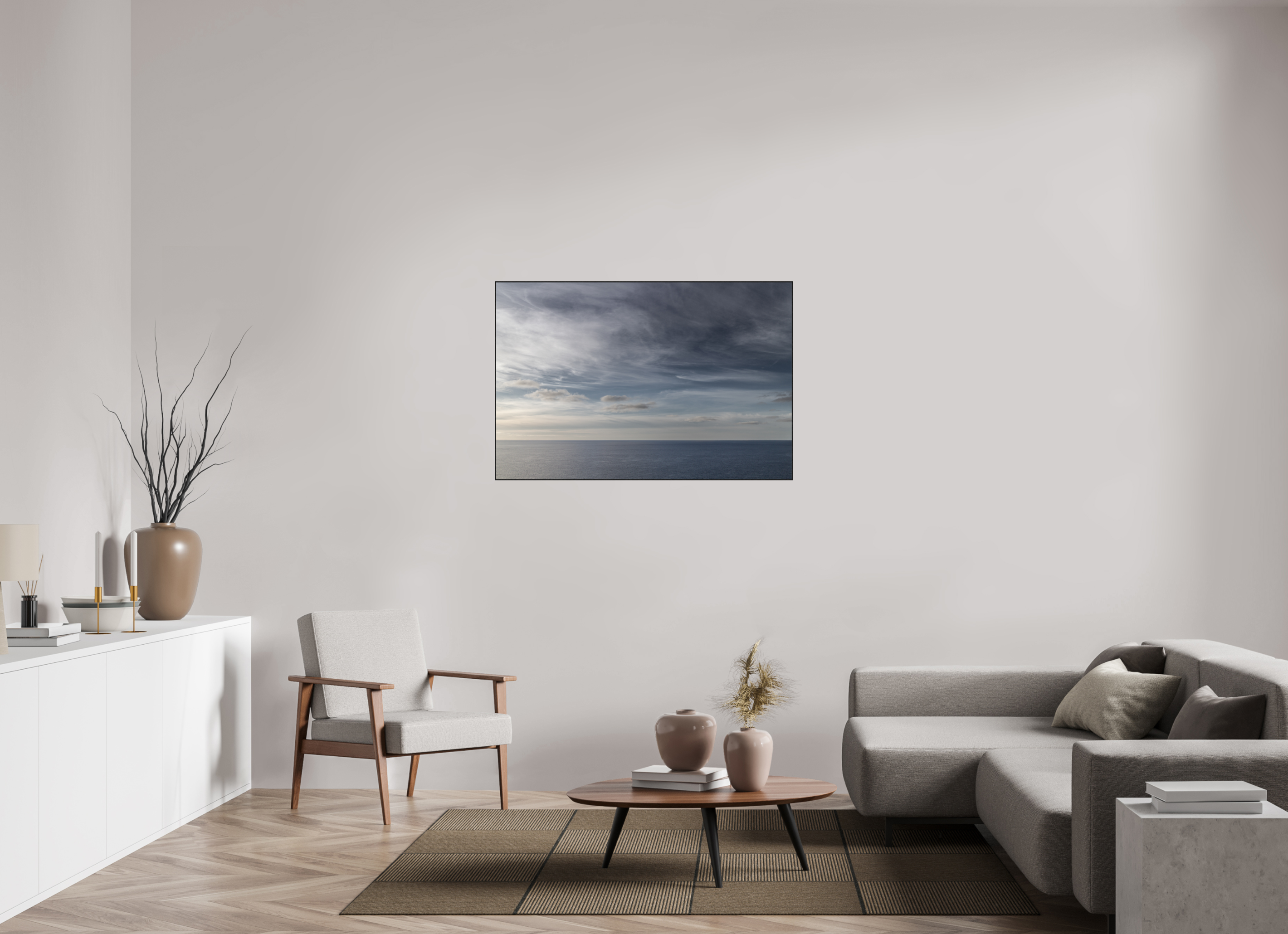 120 x 80 cm, Solid Wood ArtBox Ocean