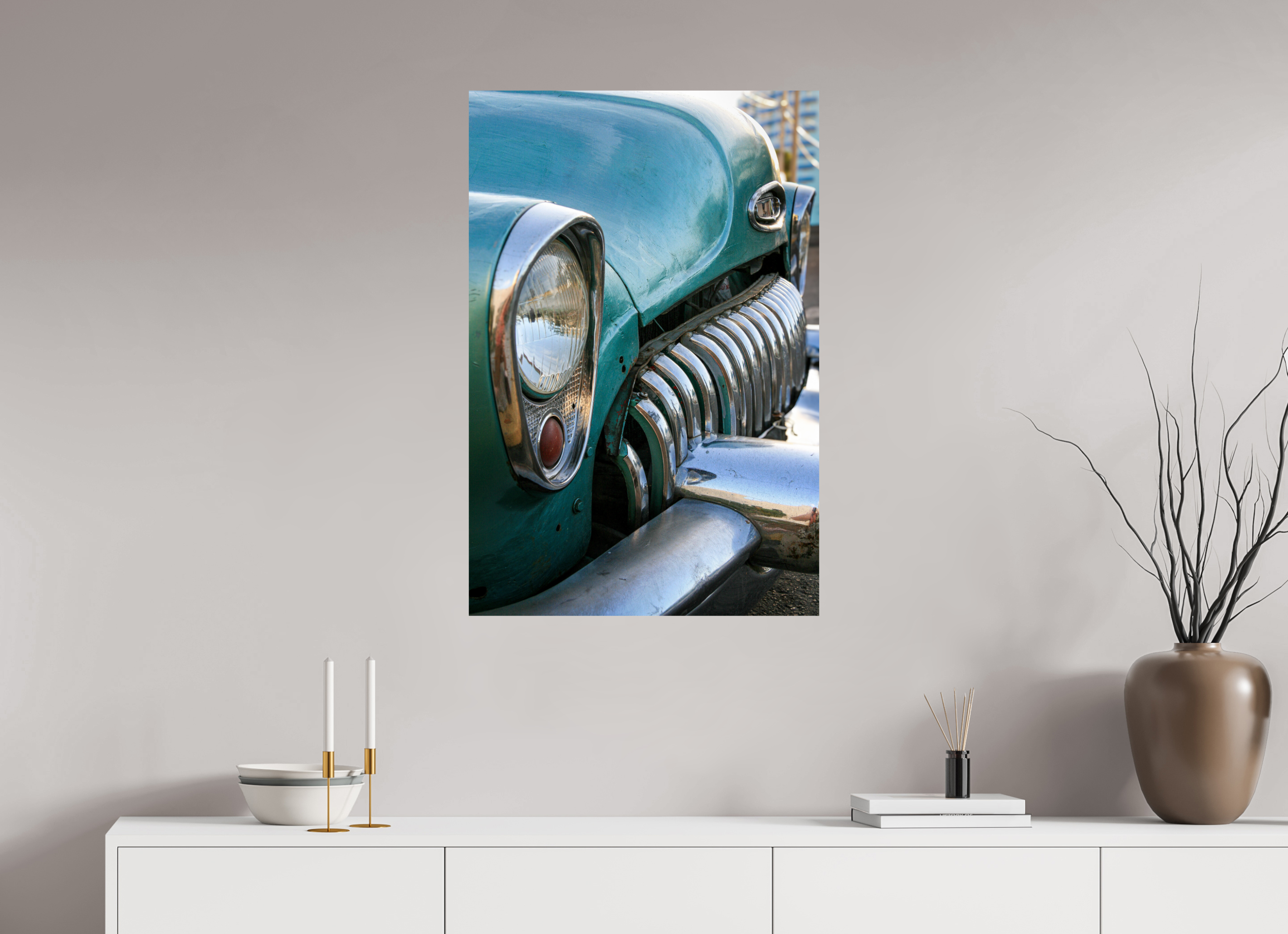 60 x 90 cm, ChromaLuxe HD Metal Print '53 Buick Special