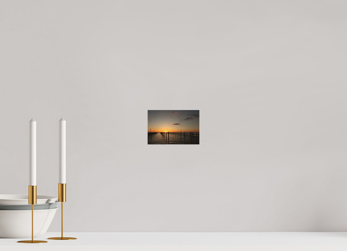 15 x 10 cm, Direct to Wood Print Sunset